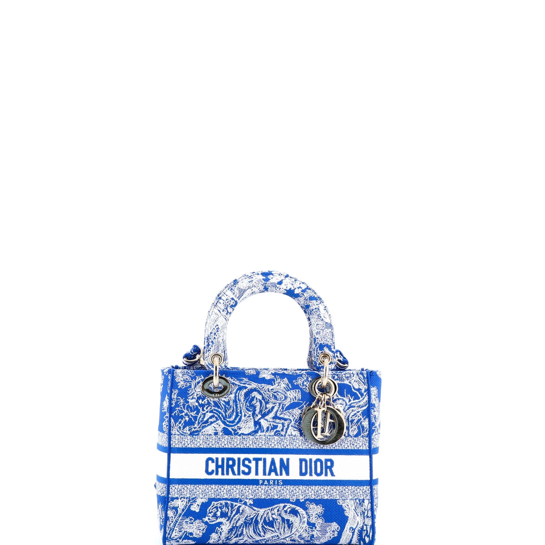Toile de Jouy Lady D-Lite Bag Embroidered Canvas