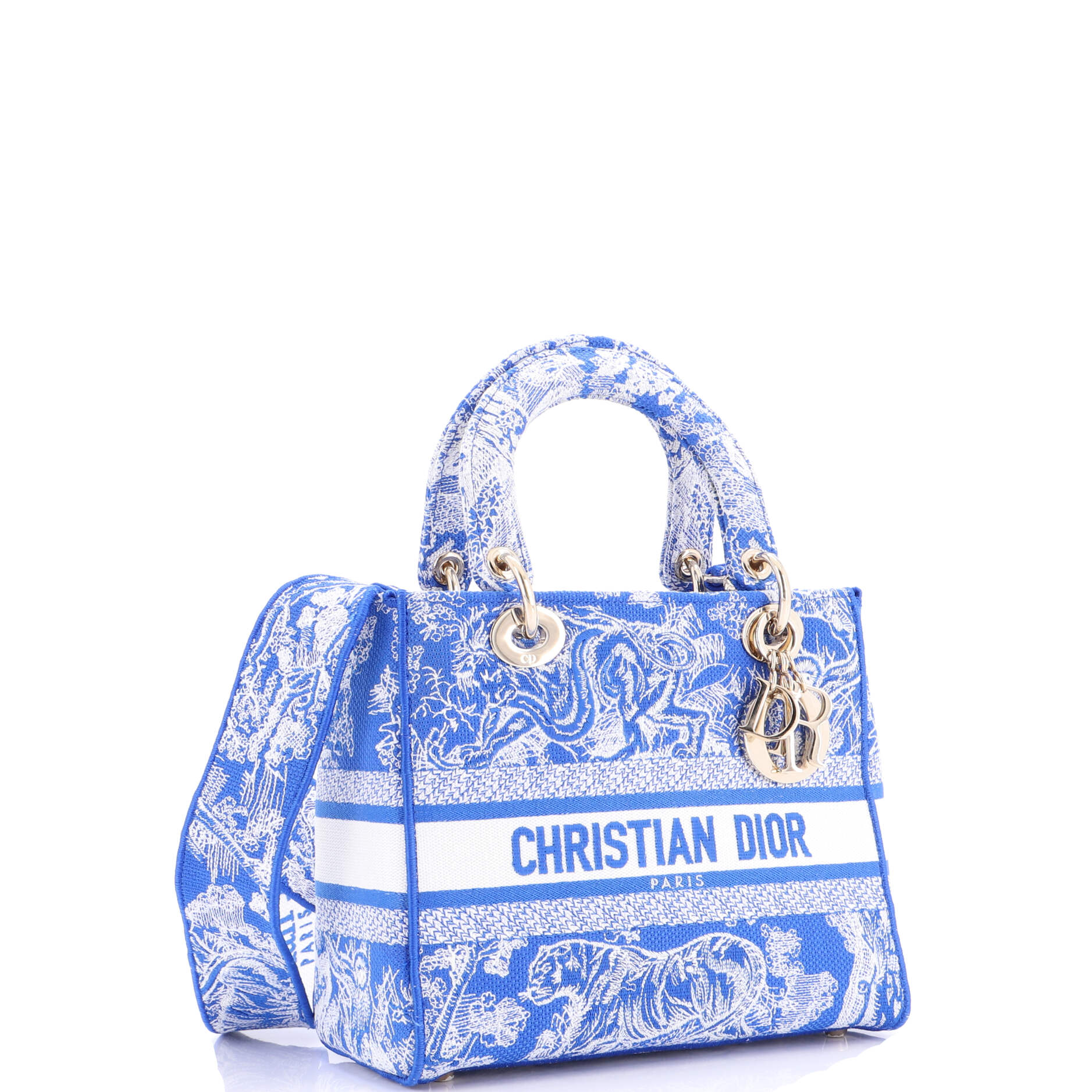 Toile de Jouy Lady D-Lite Bag Embroidered Canvas