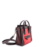Tricolor Luggage Bag Python and Leather Nano
