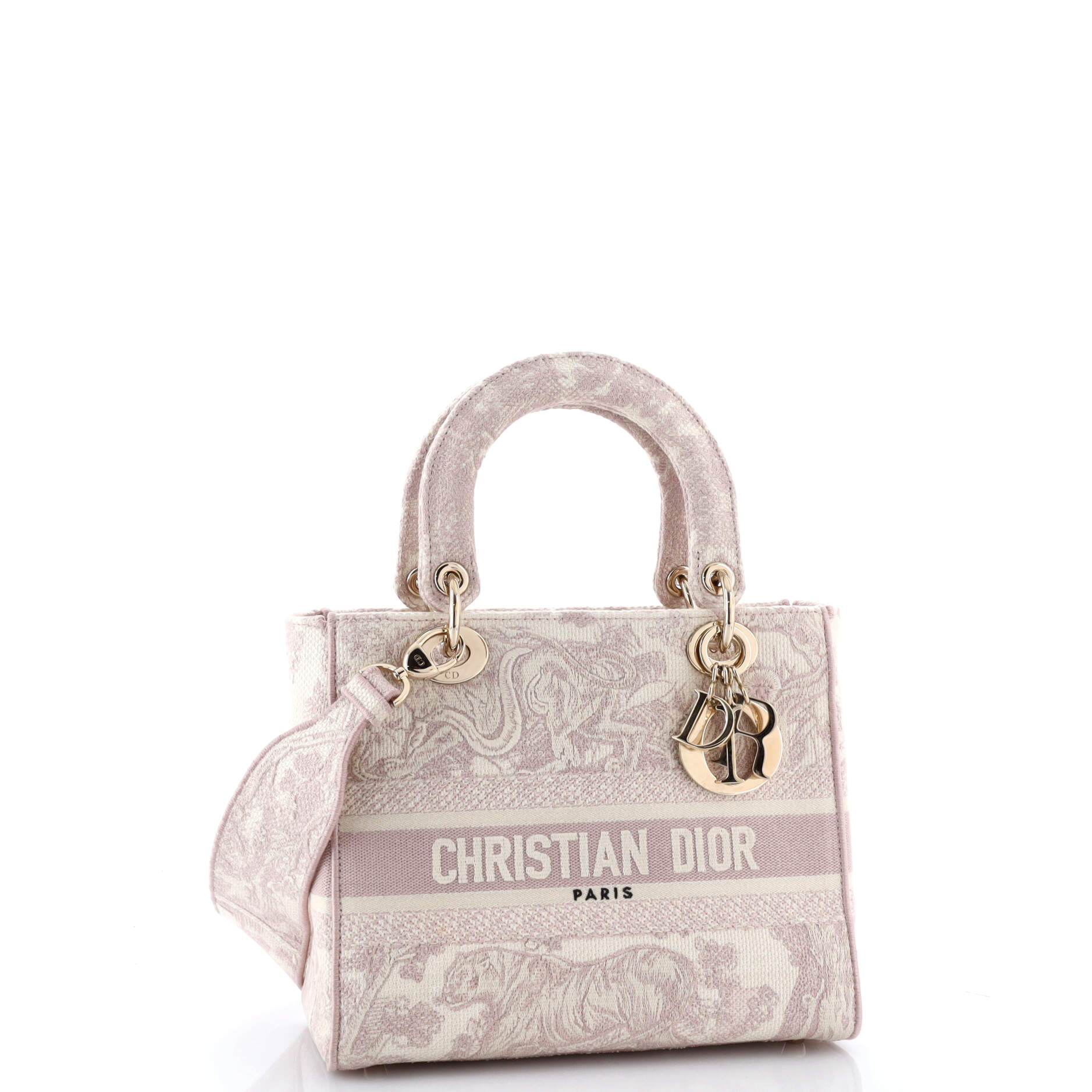 Toile de Jouy Lady D-Lite Bag Embroidered Canvas