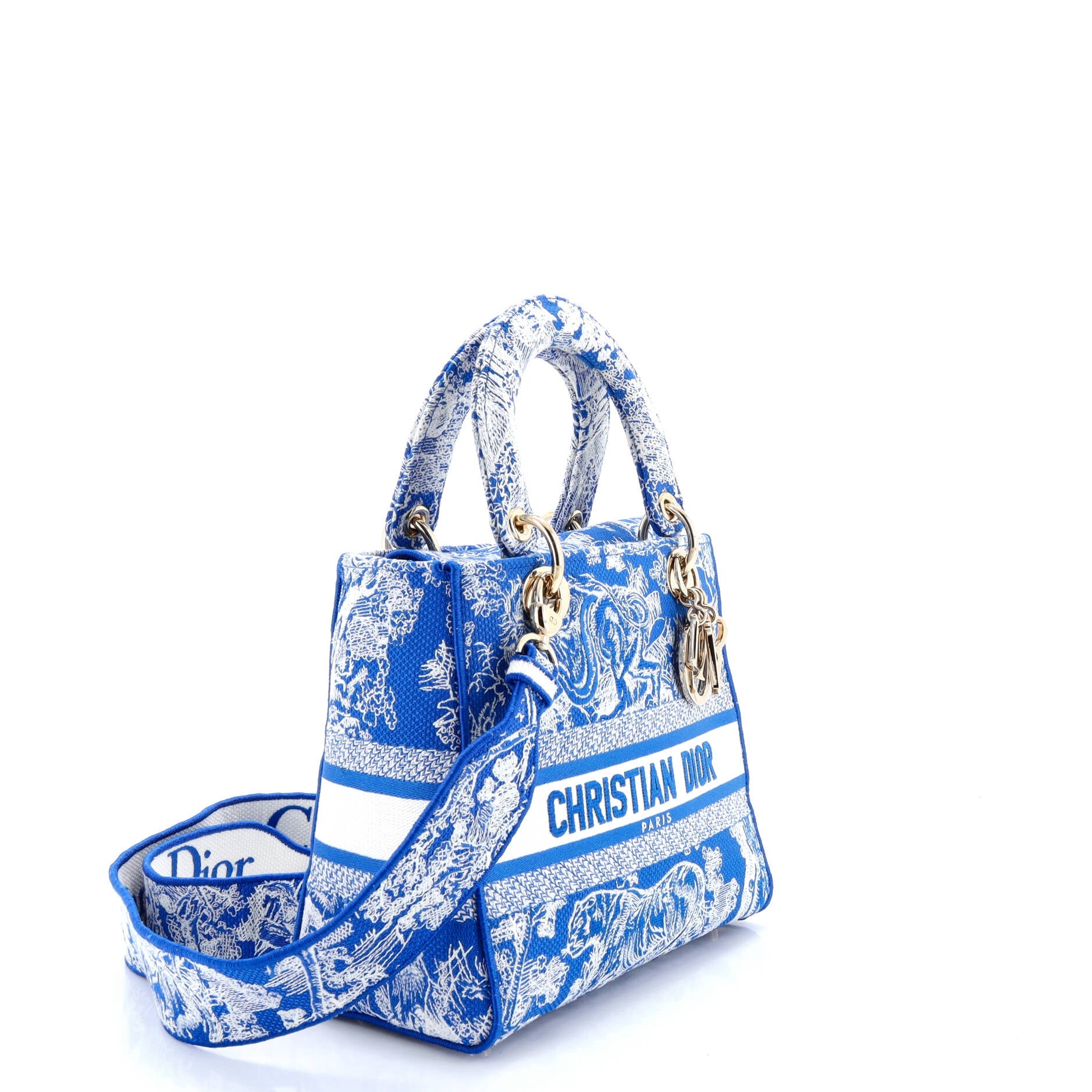 Toile de Jouy Lady D-Lite Bag Embroidered Canvas