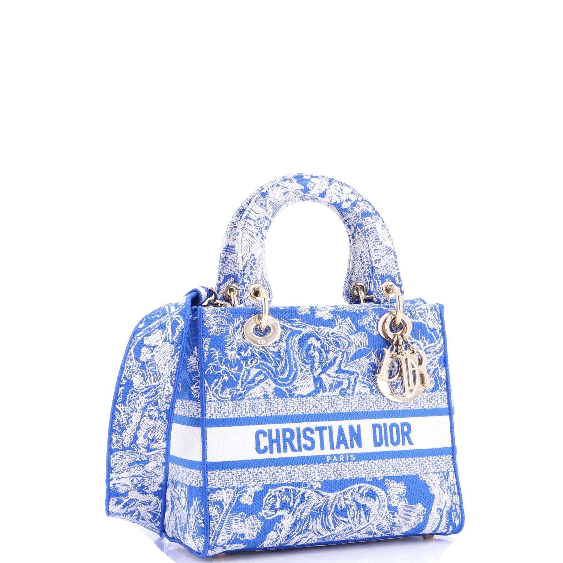 Toile de Jouy Lady D-Lite Bag Embroidered Canvas