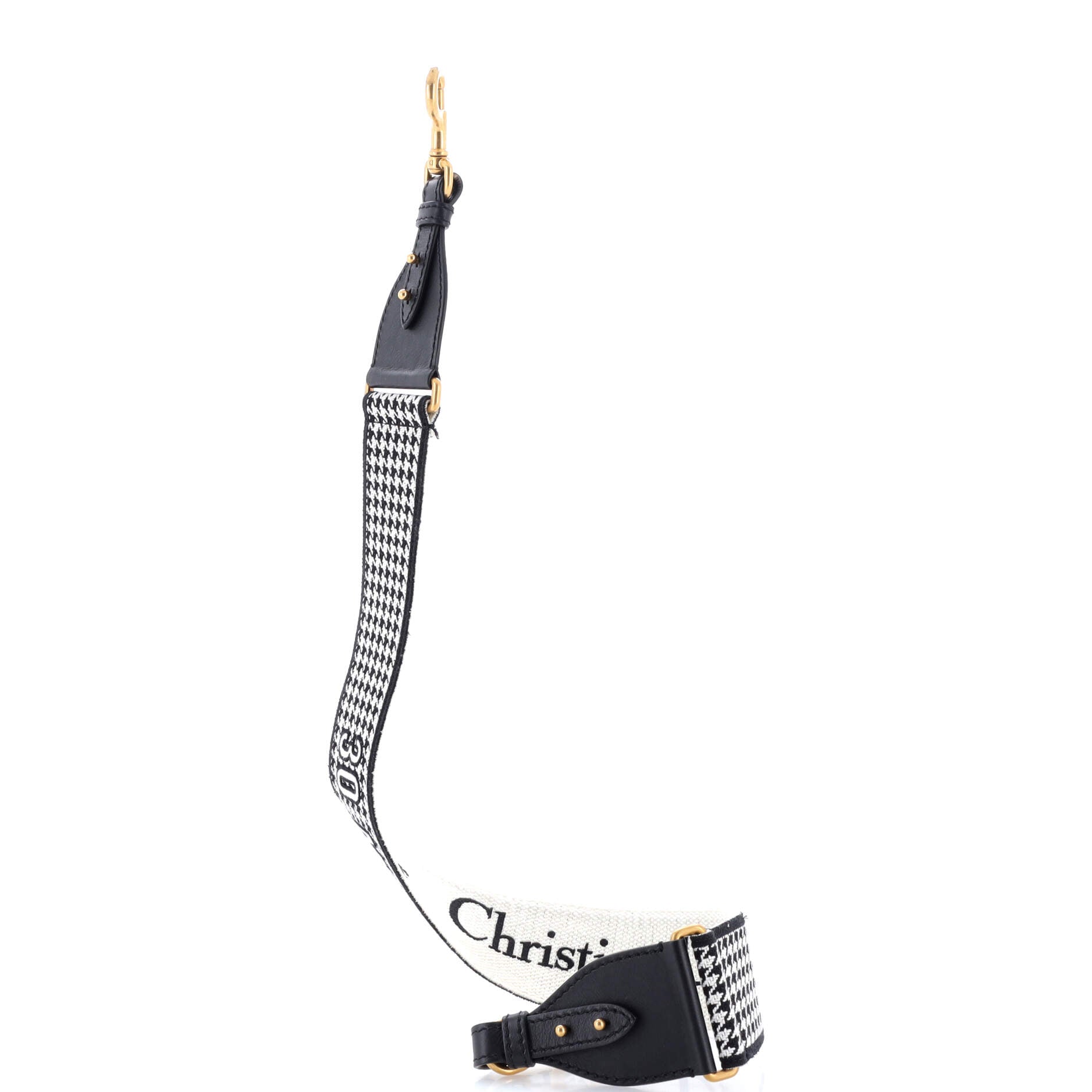 30 Montaigne Shoulder Strap Houndstooth Canvas