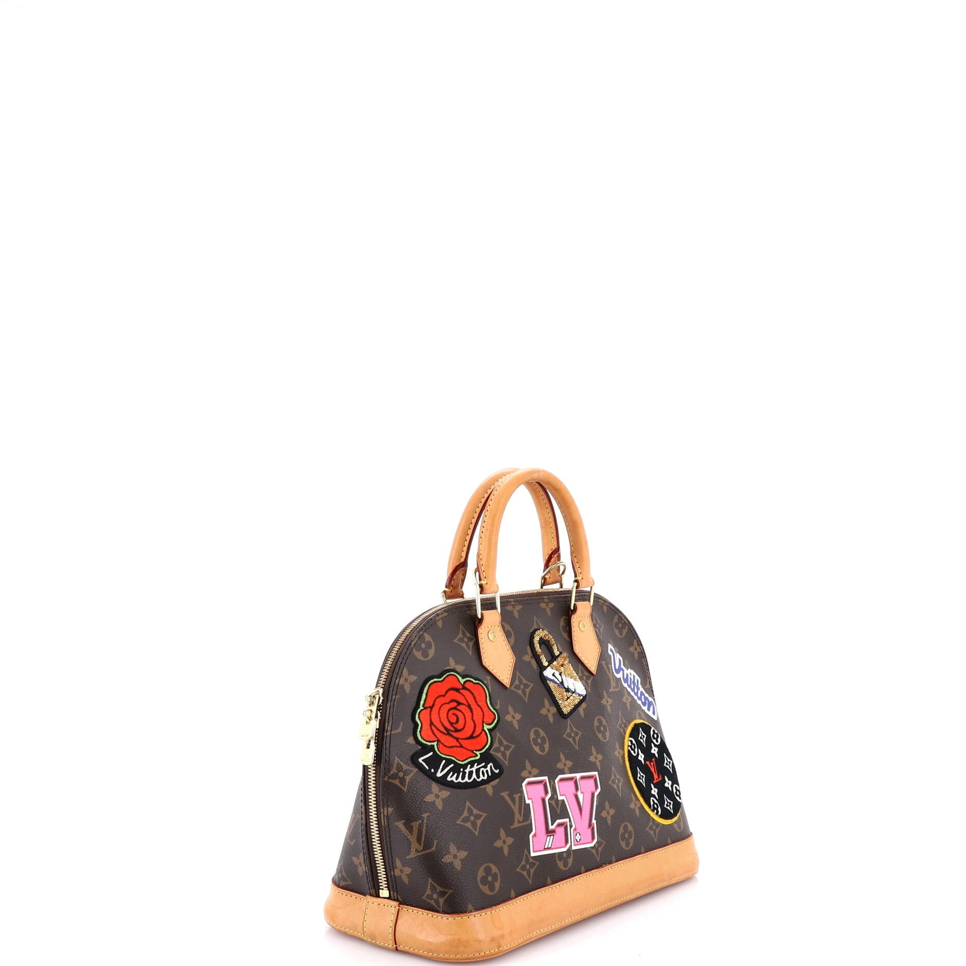 Alma Handbag Limited Edition Patches Monogram Canvas PM