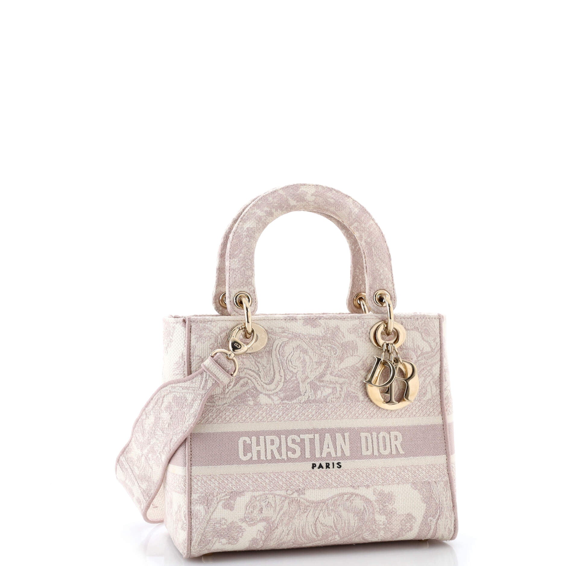 Toile de Jouy Lady D-Lite Bag Embroidered Canvas