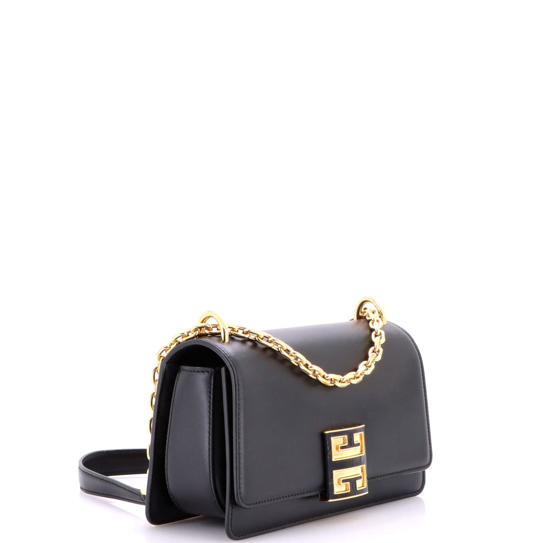 4G Cube Chain Top Handle Bag Leather Small