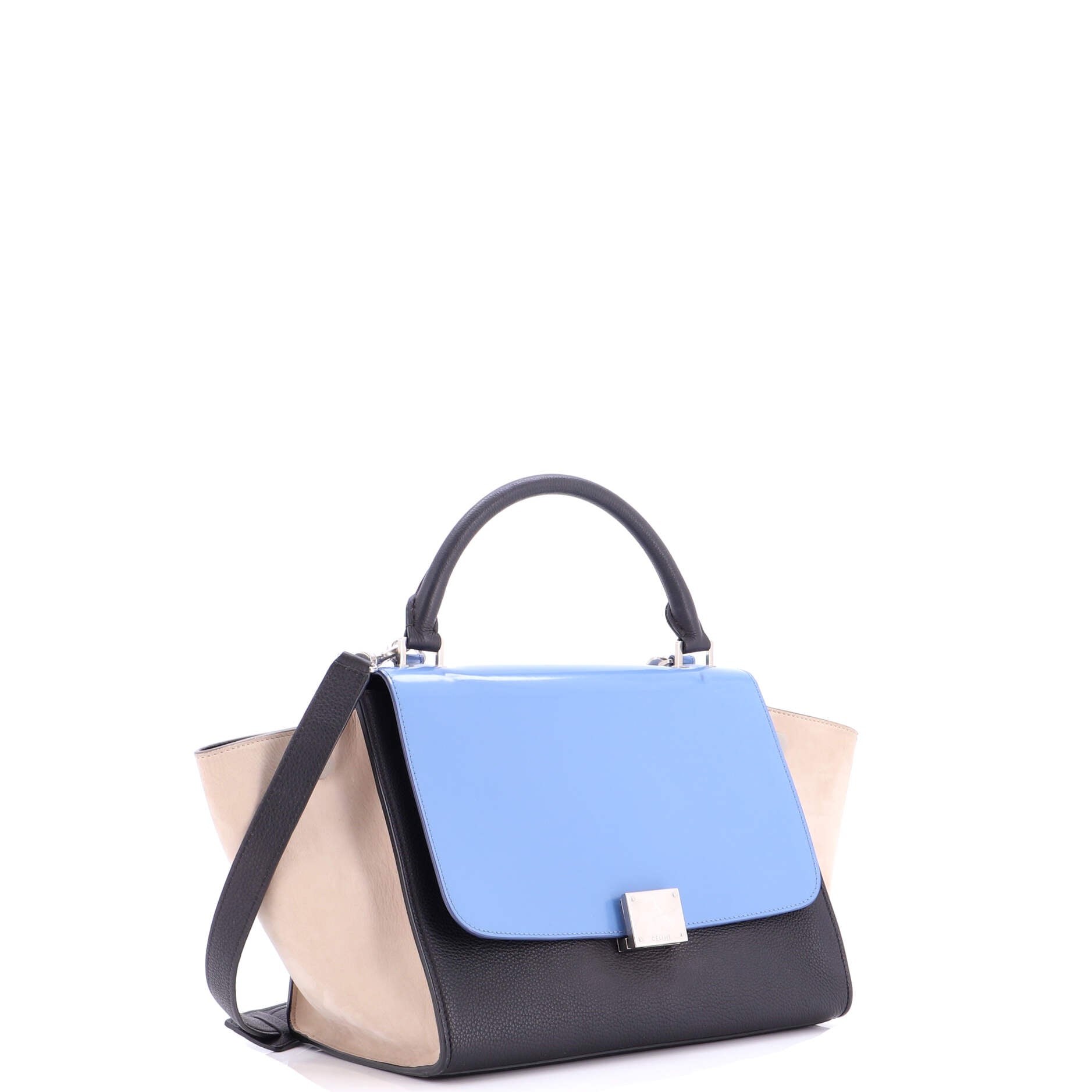 Trapeze Bag Leather with Patent Small