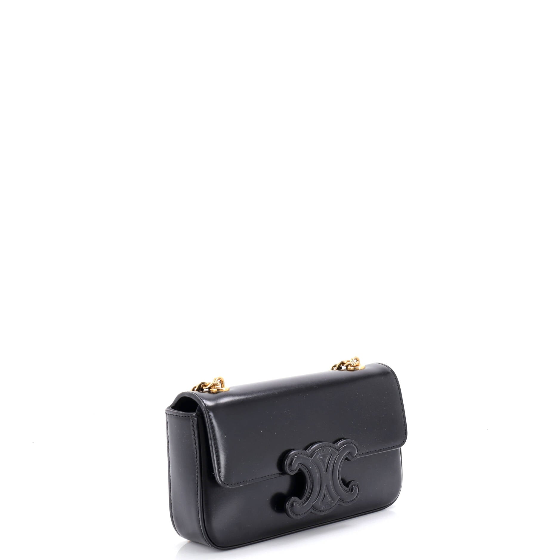 Triomphe Chain Shoulder Bag Leather Small