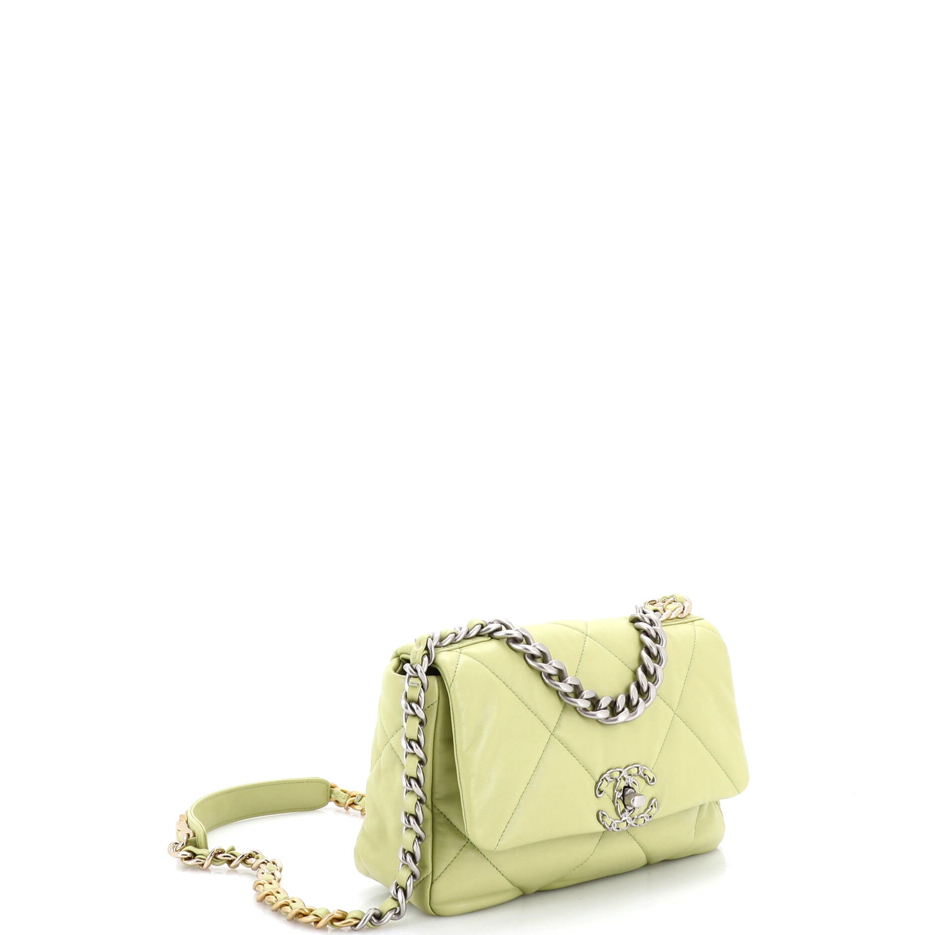 19 Flap Bag Quilted Leather Medium