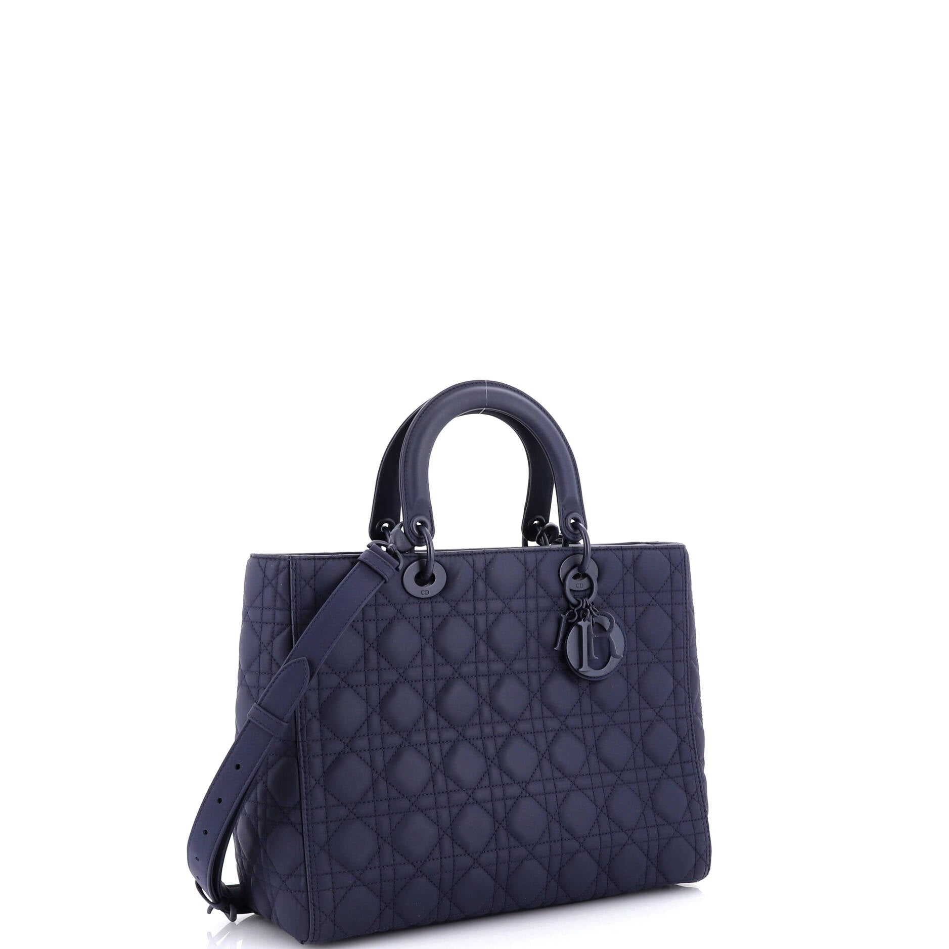 Ultra Matte Lady Dior Bag Cannage Quilt Calfskin Large