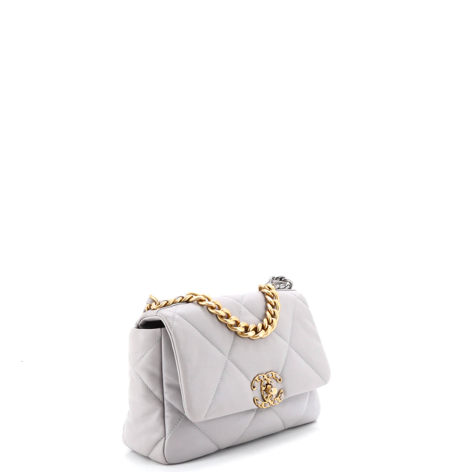 19 Flap Bag Quilted Leather Medium