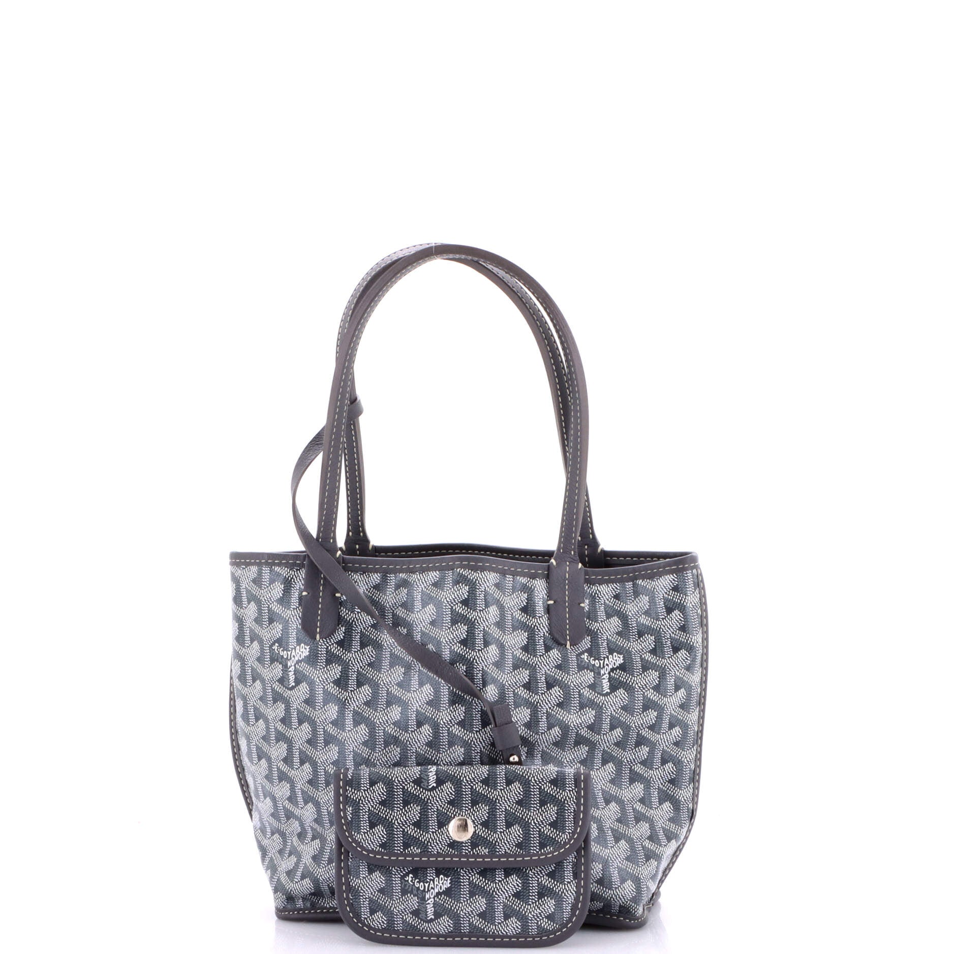 Anjou Reversible Tote Coated Canvas Mini