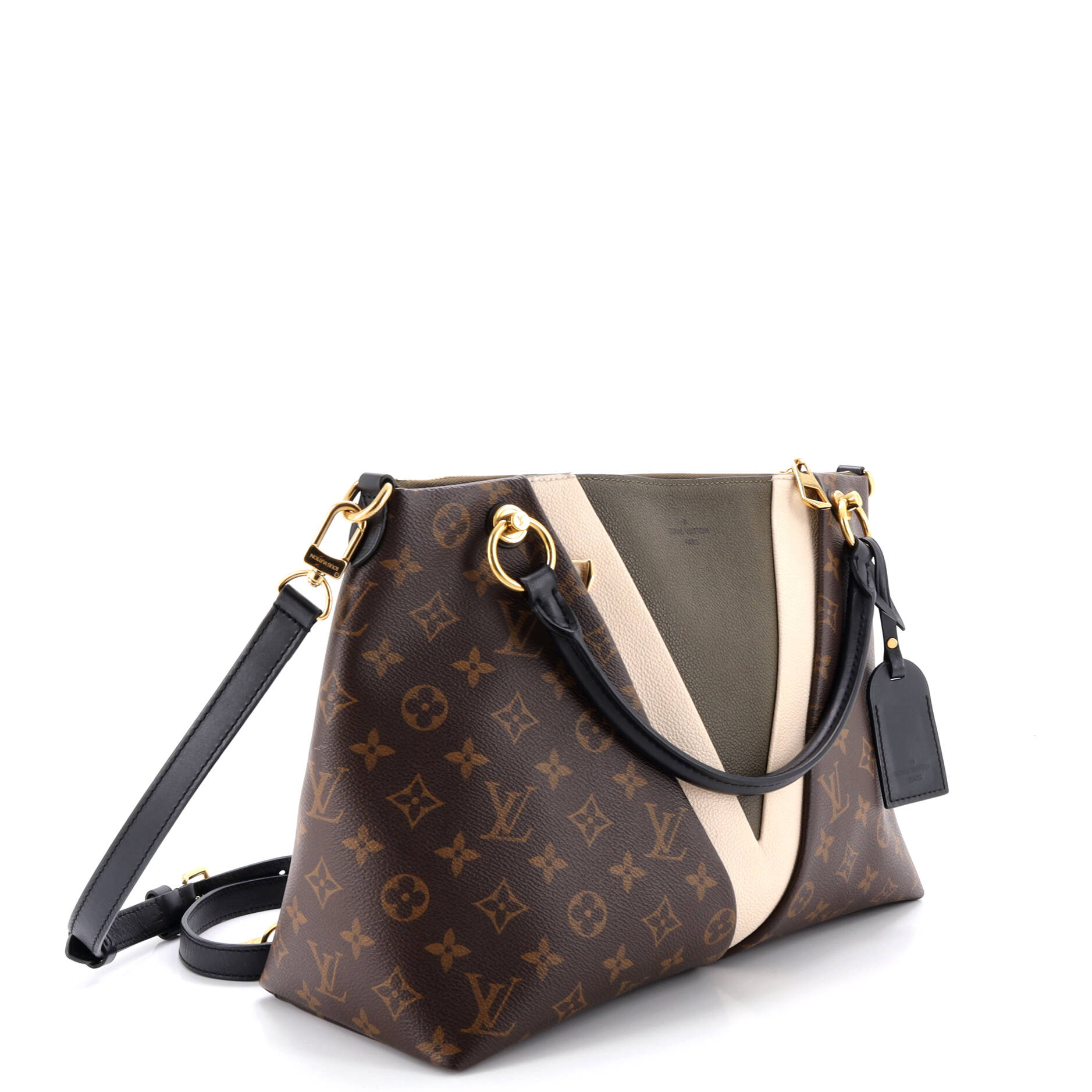 V Tote Monogram Canvas and Leather MM