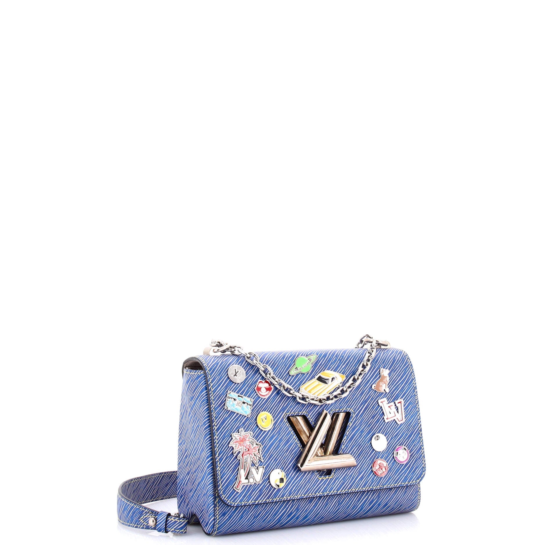 Twist Handbag Limited Edition Pin Embellished Epi Leather MM