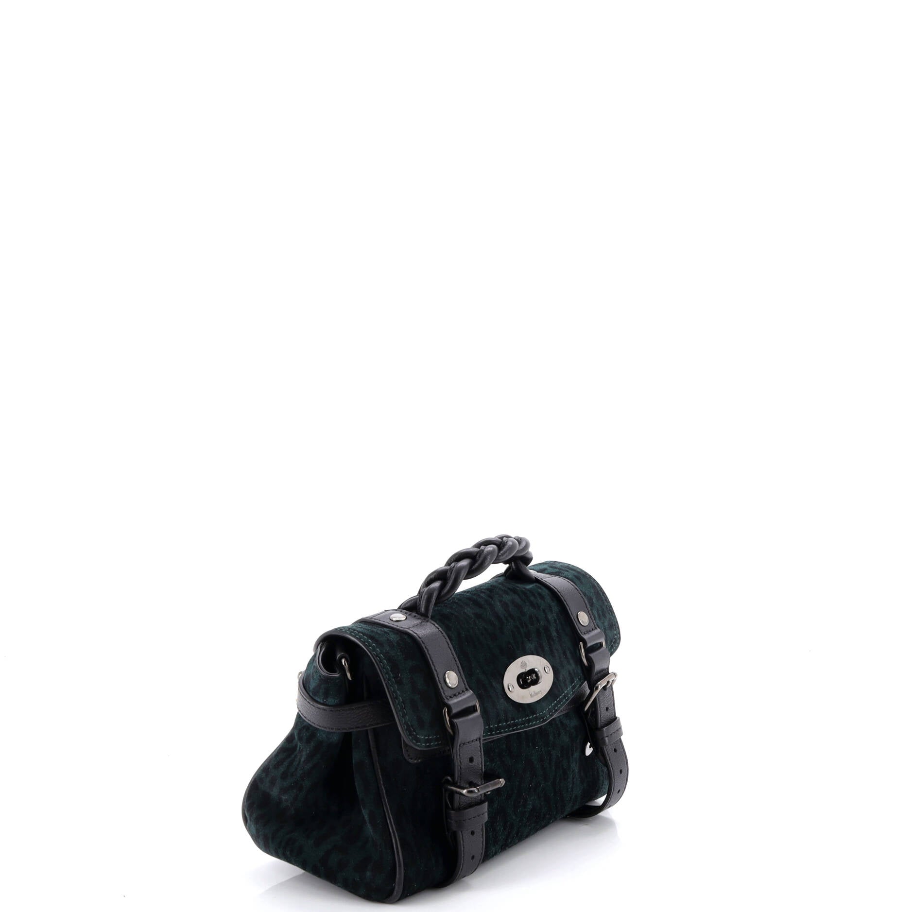 Alexa Satchel NM Printed Suede and Leather Mini