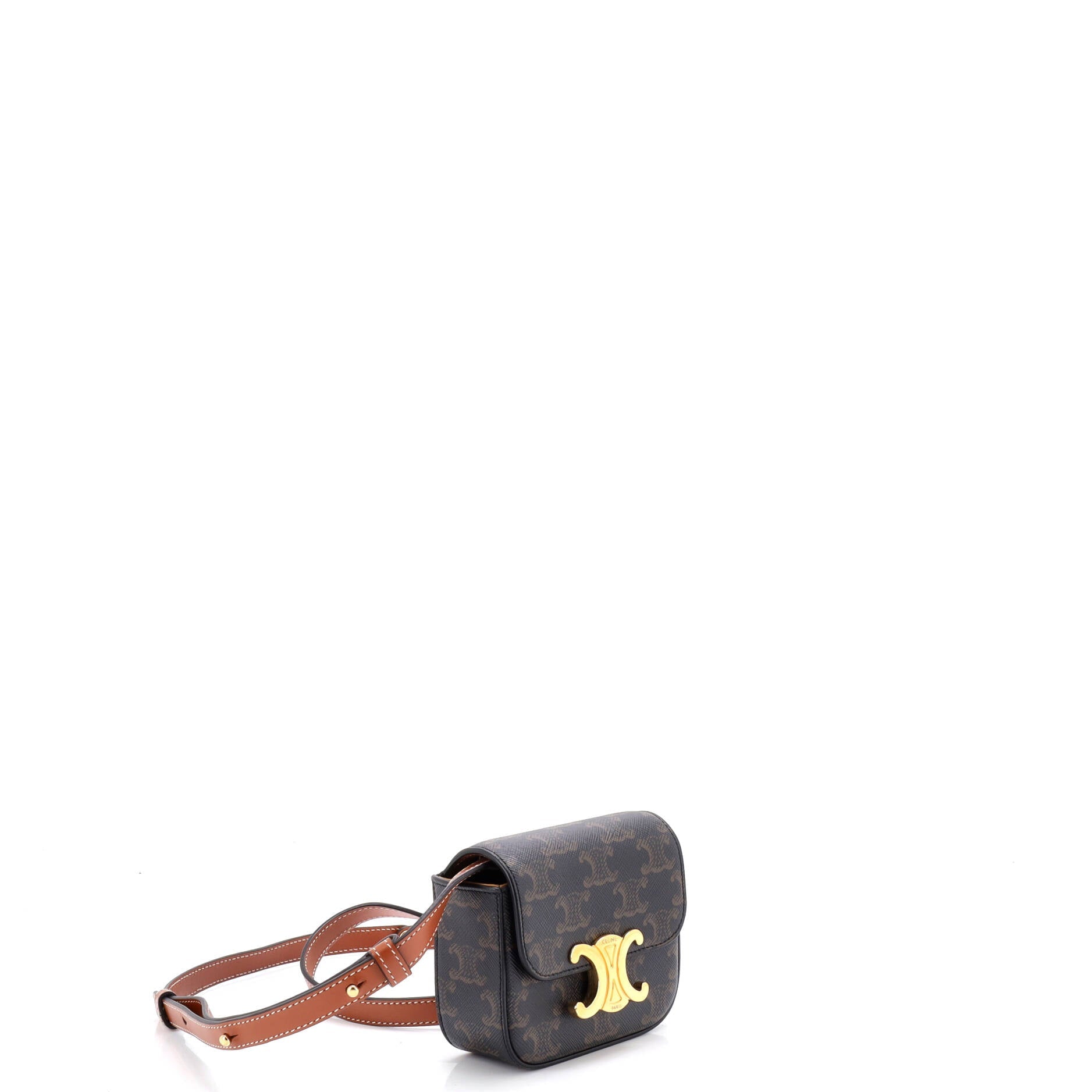 Triomphe Shoulder Bag Triomphe Coated Canvas Mini