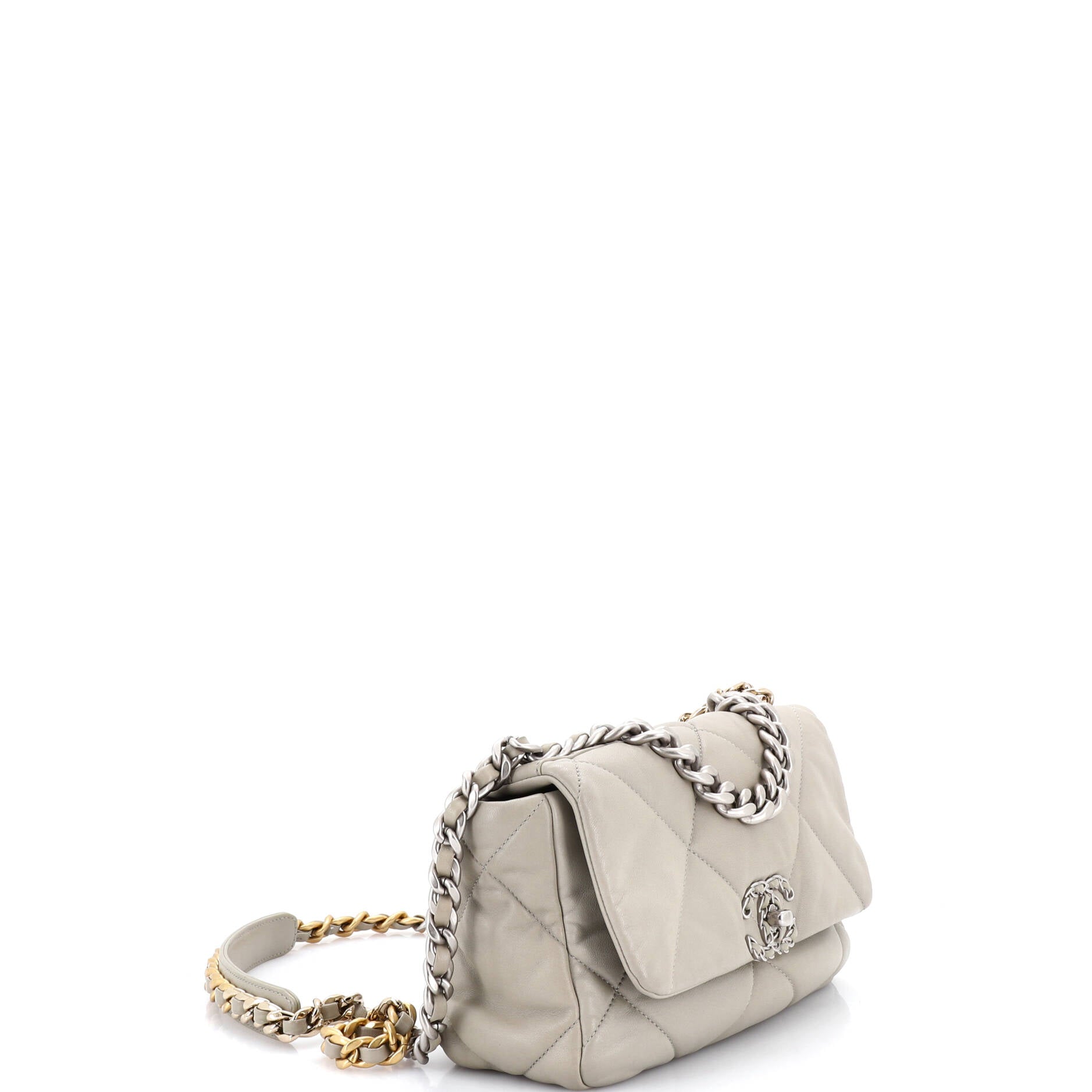 19 Flap Bag Quilted Leather Medium