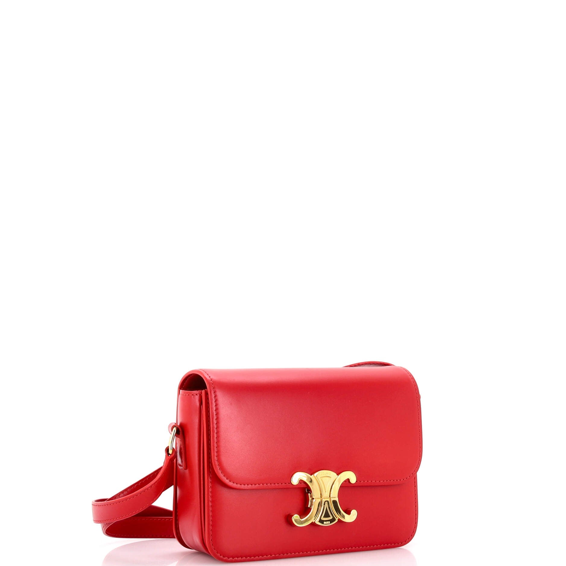 Triomphe Shoulder Bag Smooth Calfskin Teen