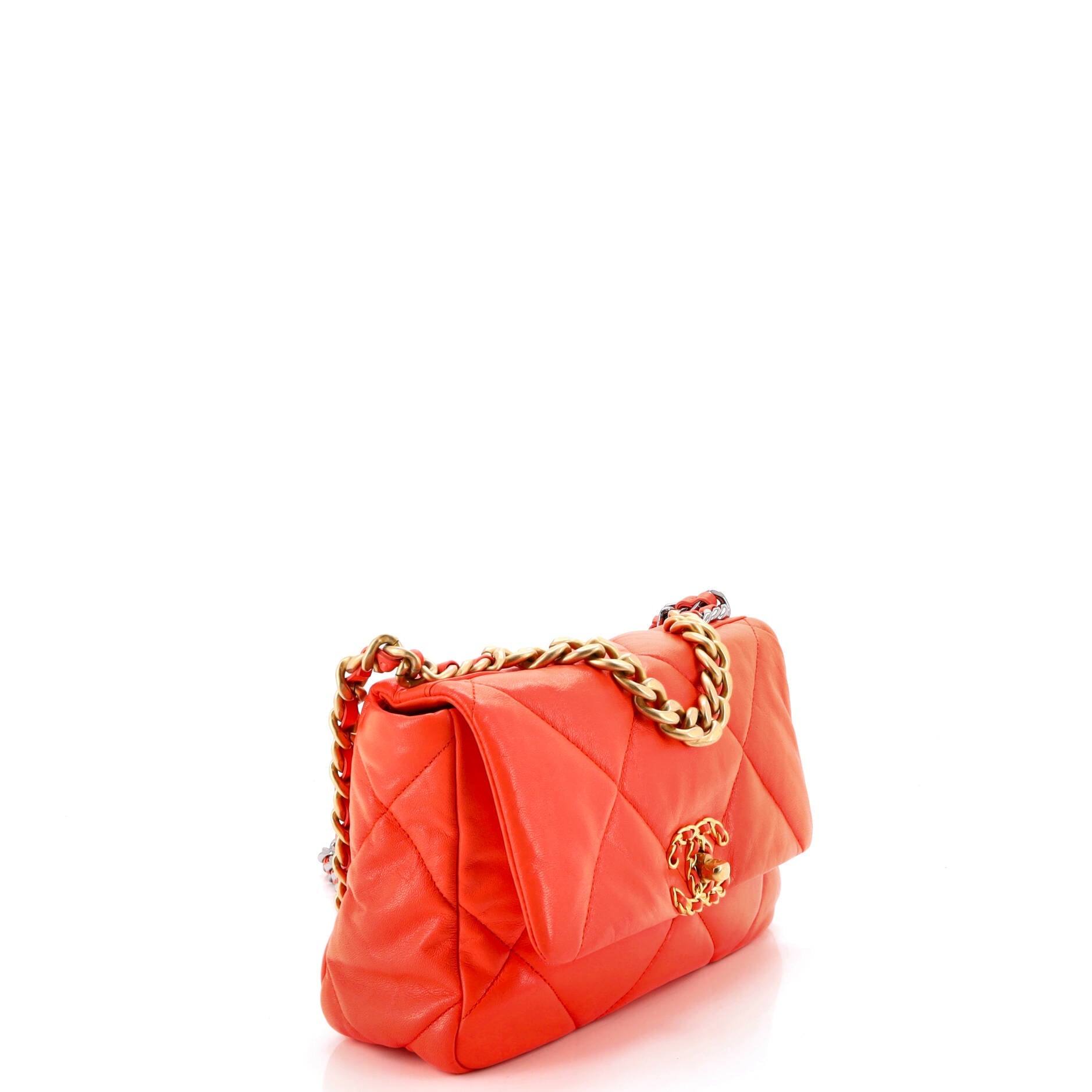 19 Flap Bag Quilted Leather Medium