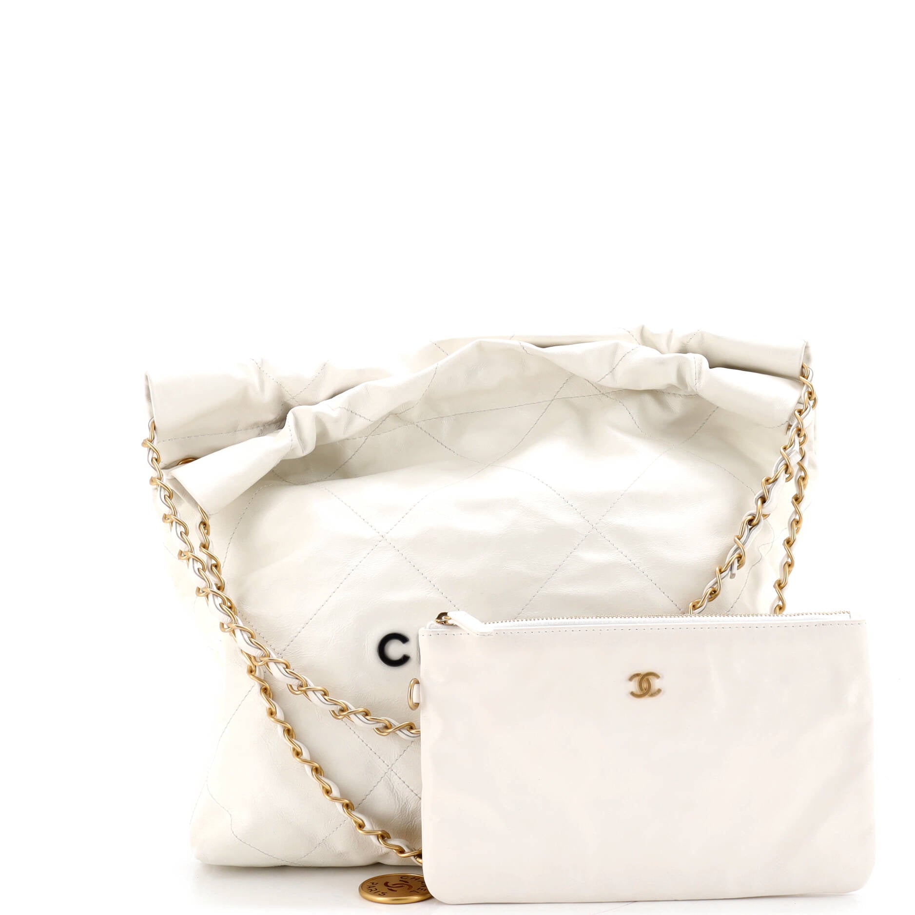 22 Chain Hobo Quilted Calfskin Small