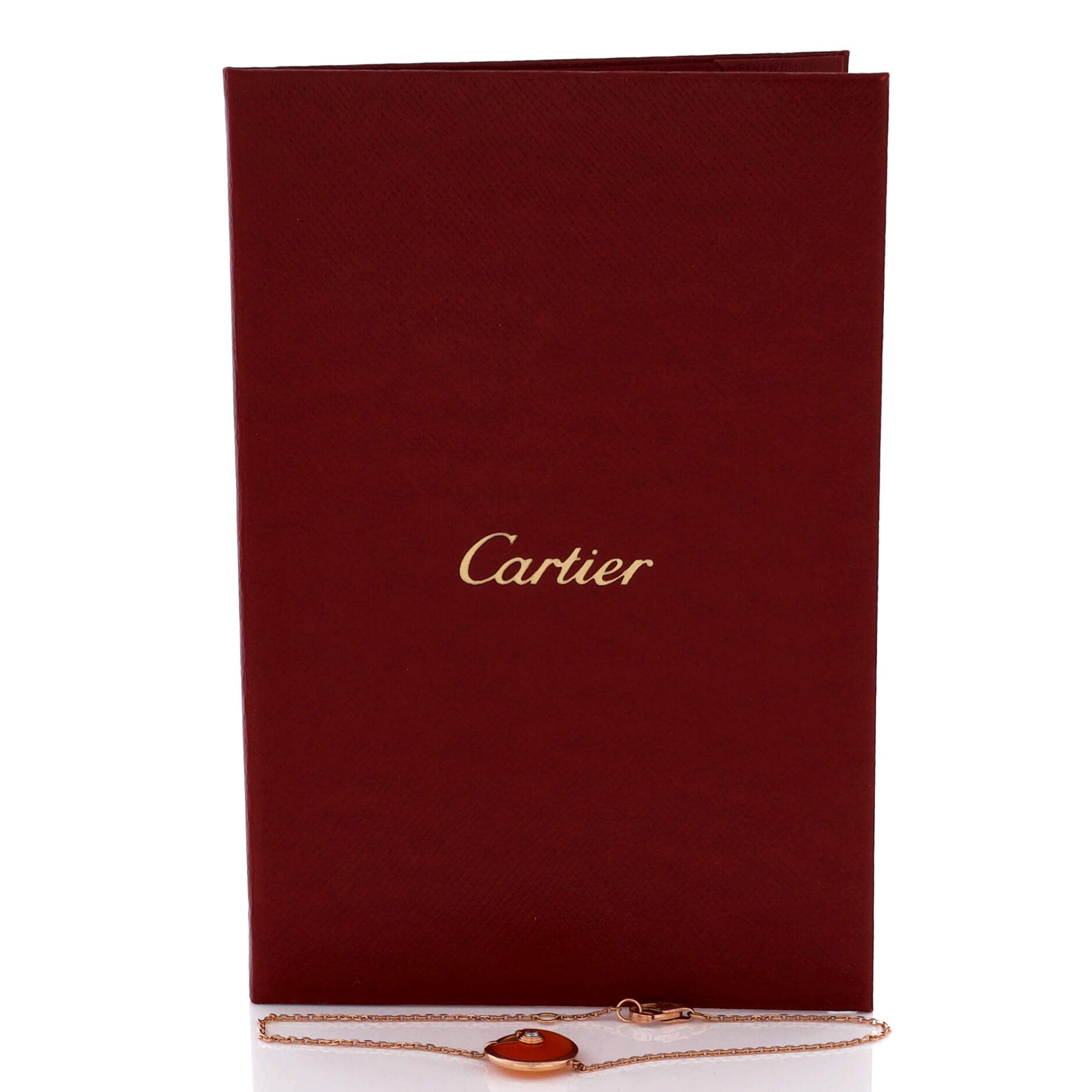 Amulette de Cartier Bracelet 18K Rose Gold with Diamond and Carnelian XS