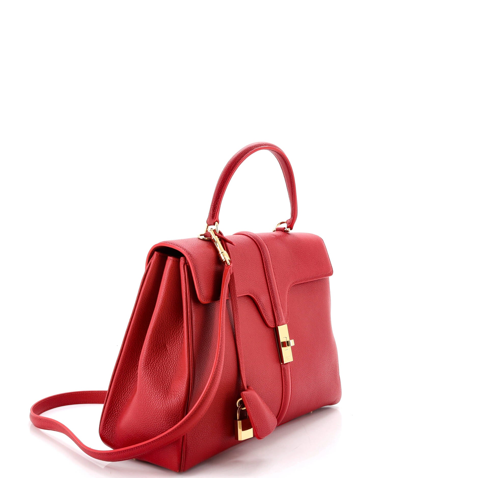16 Top Handle Bag Grained Calfskin Medium
