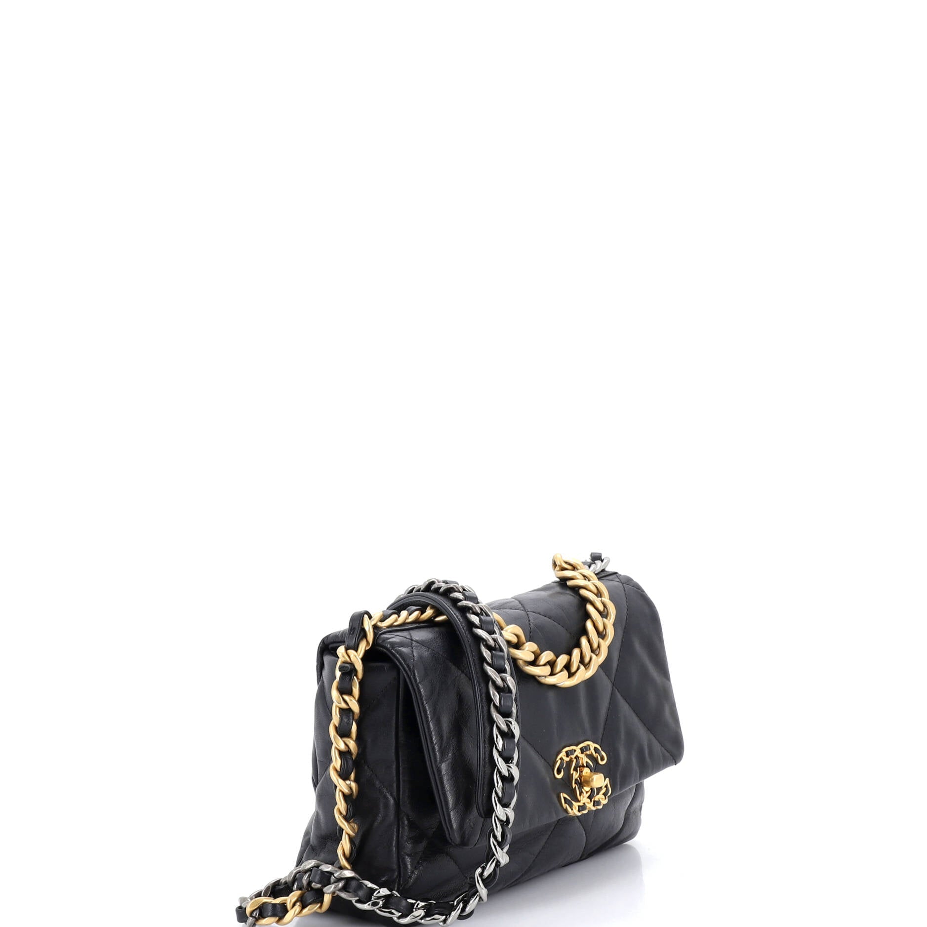 19 Flap Bag Quilted Leather Medium