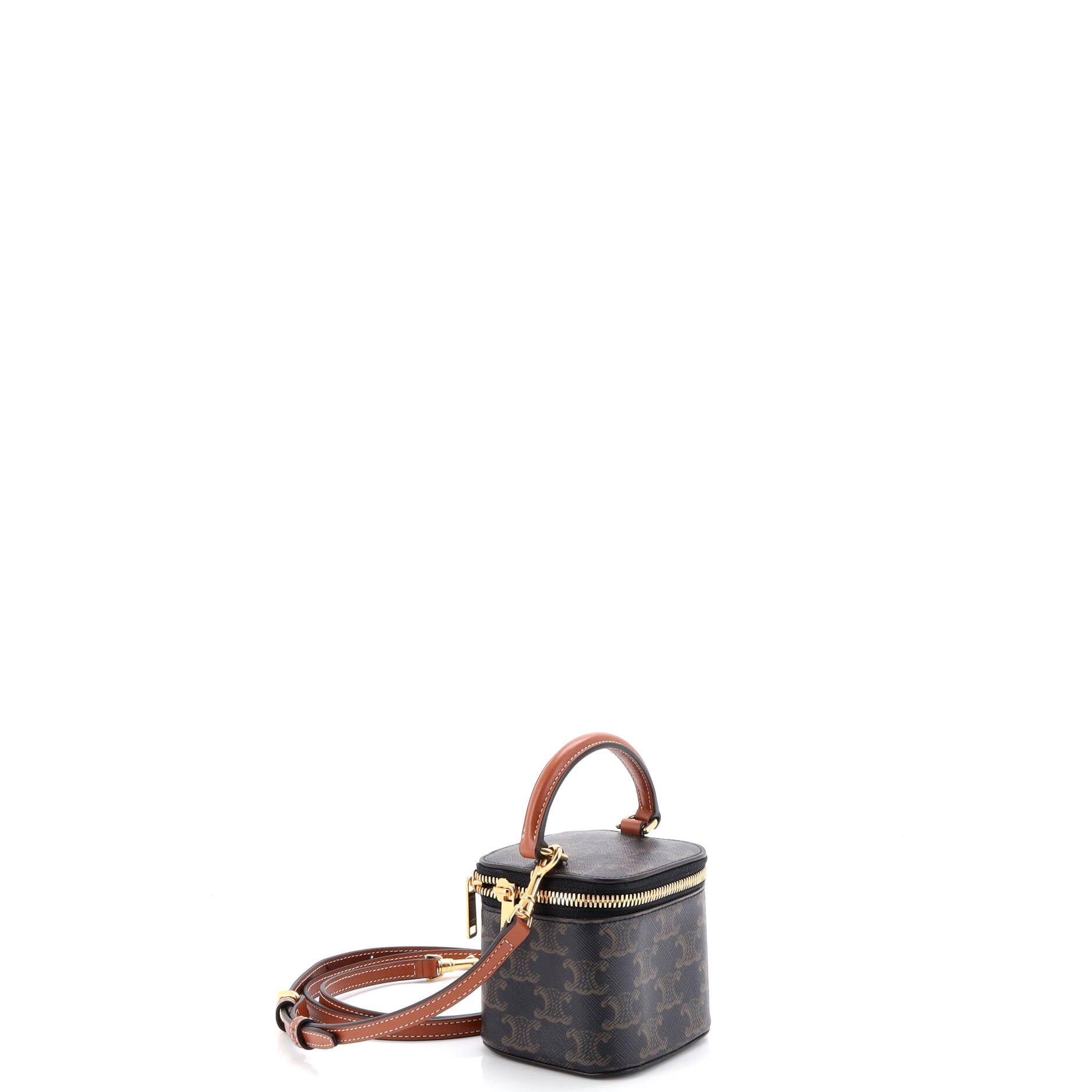 Top Handle Square Vanity Case Triomphe Coated Canvas Mini