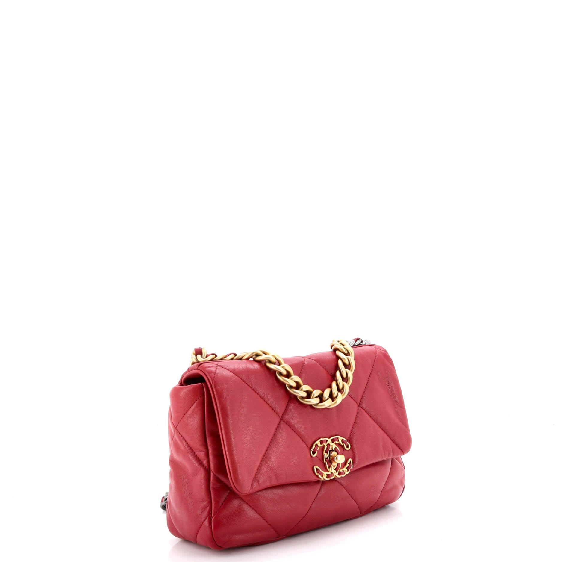 19 Flap Bag Quilted Leather Medium
