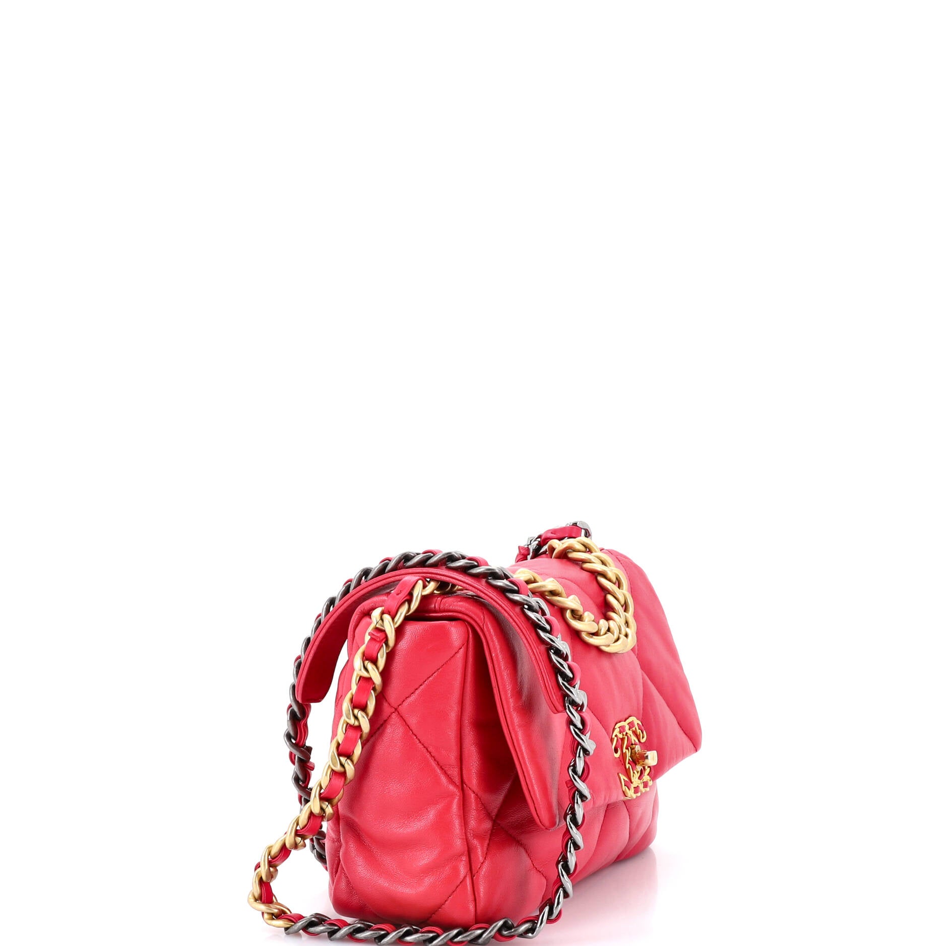 19 Flap Bag Quilted Leather Medium