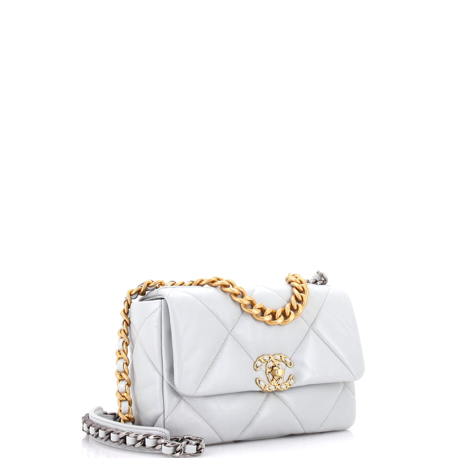 19 Flap Bag Quilted Leather Medium