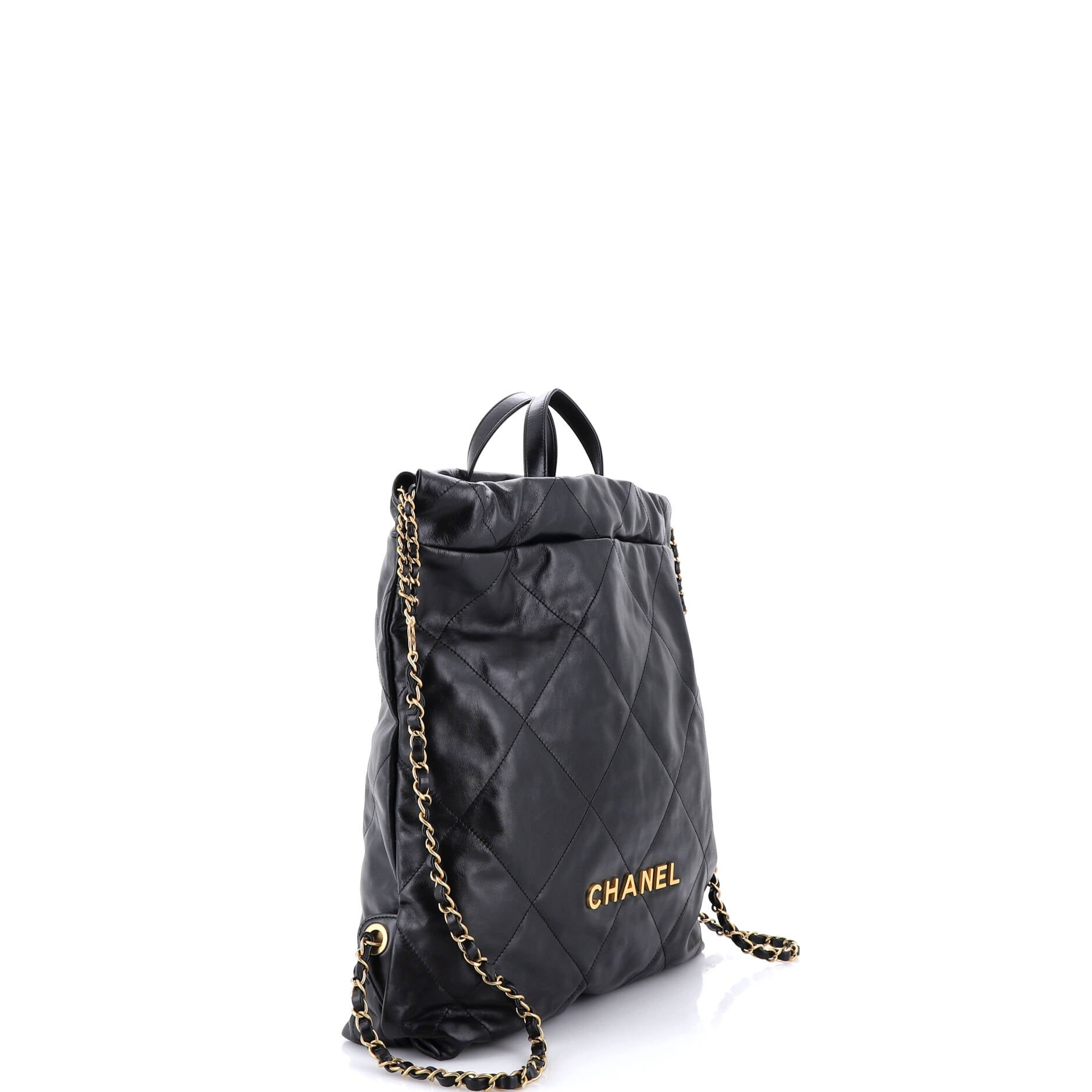 22 Chain Backpack Quilted Calfskin Large