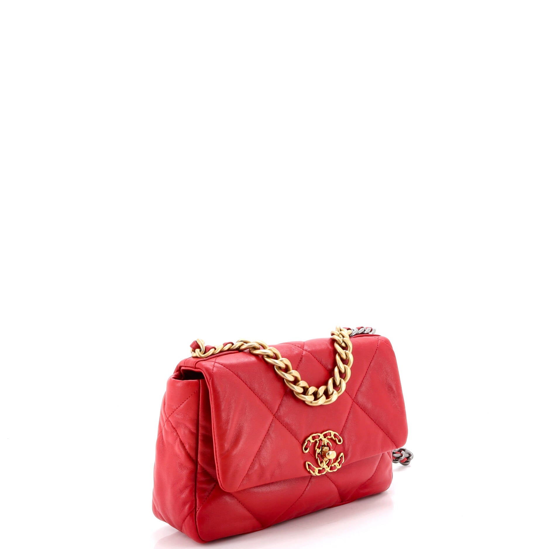 19 Flap Bag Quilted Leather Medium