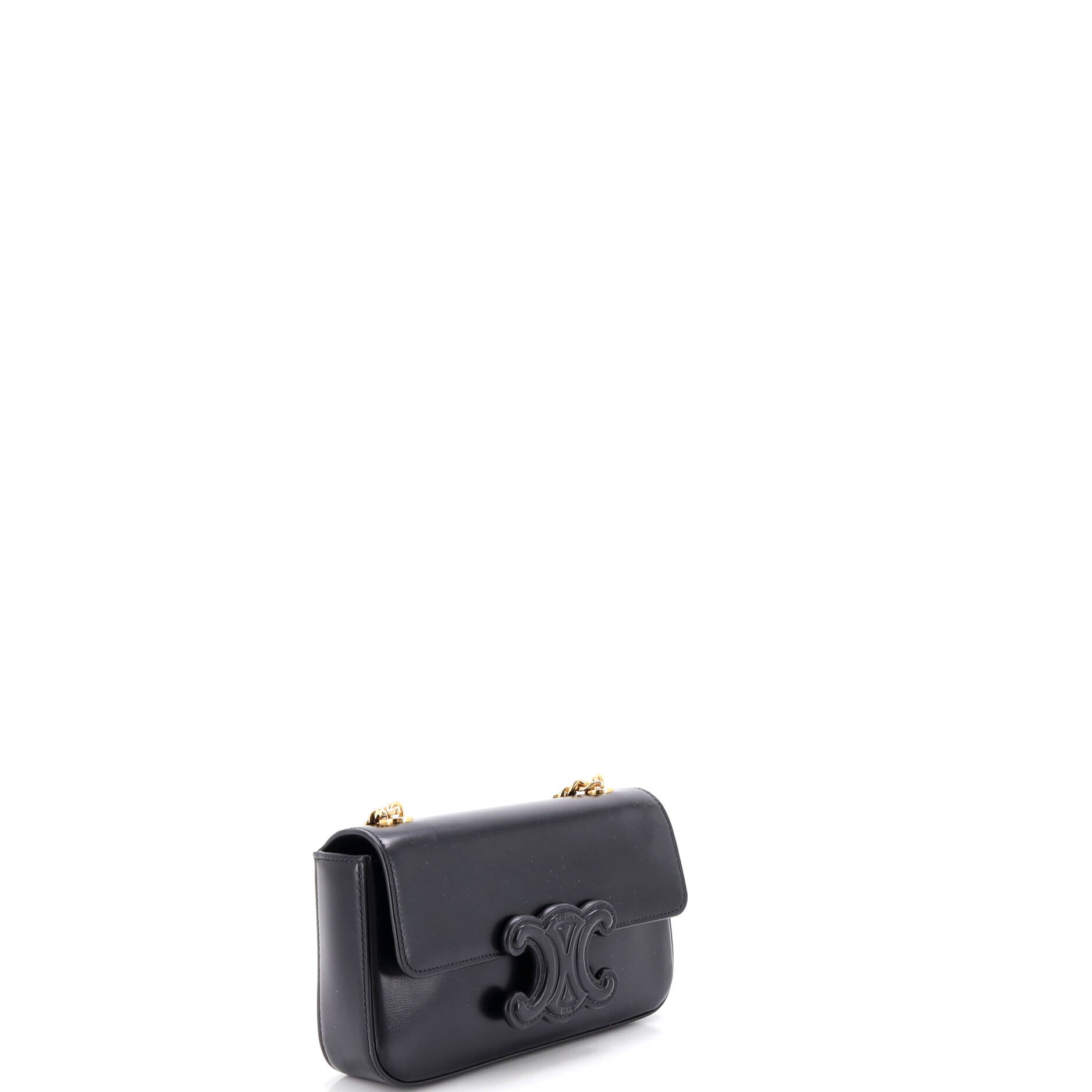Triomphe Chain Shoulder Bag Leather Small