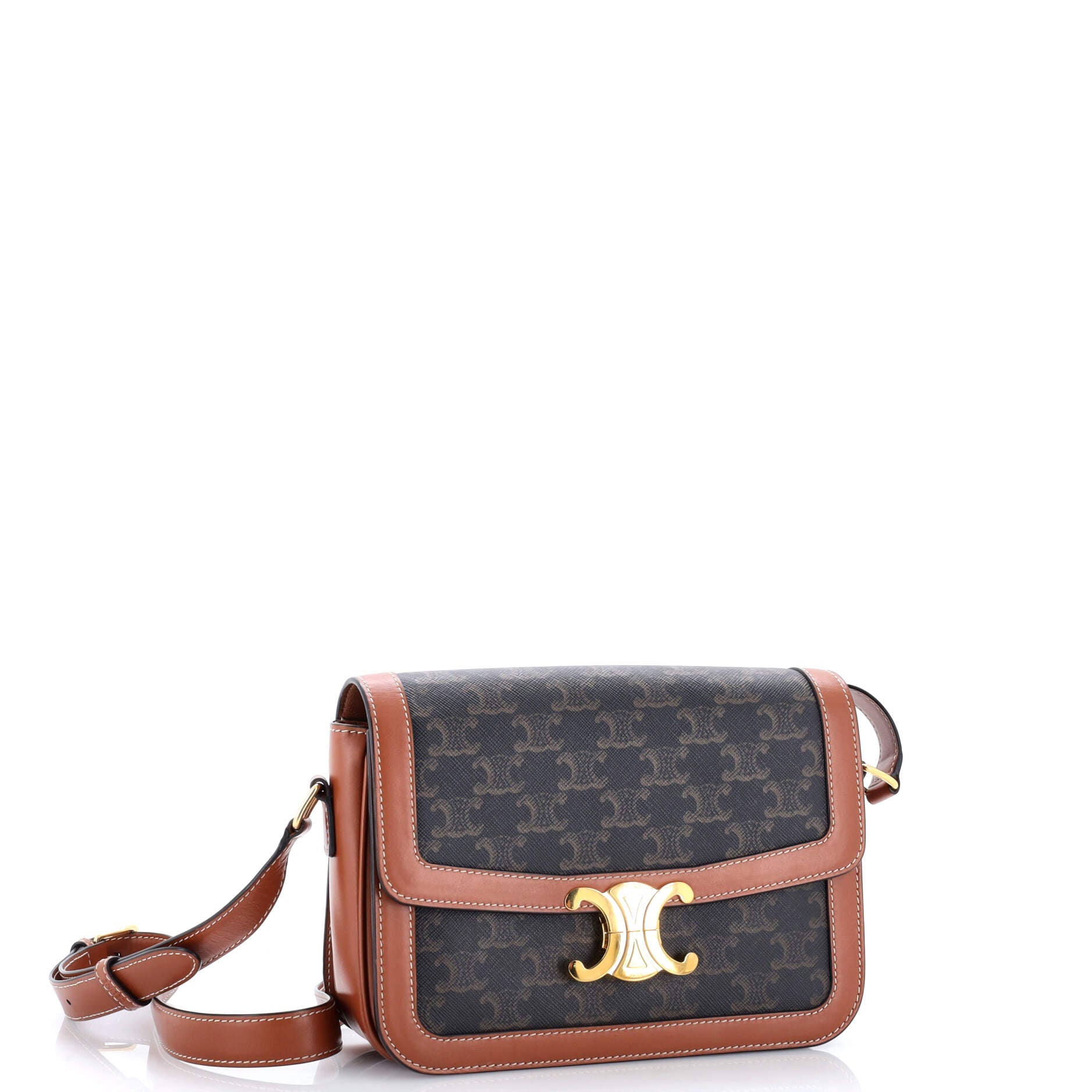 Triomphe Shoulder Bag Triomphe Coated Canvas Medium