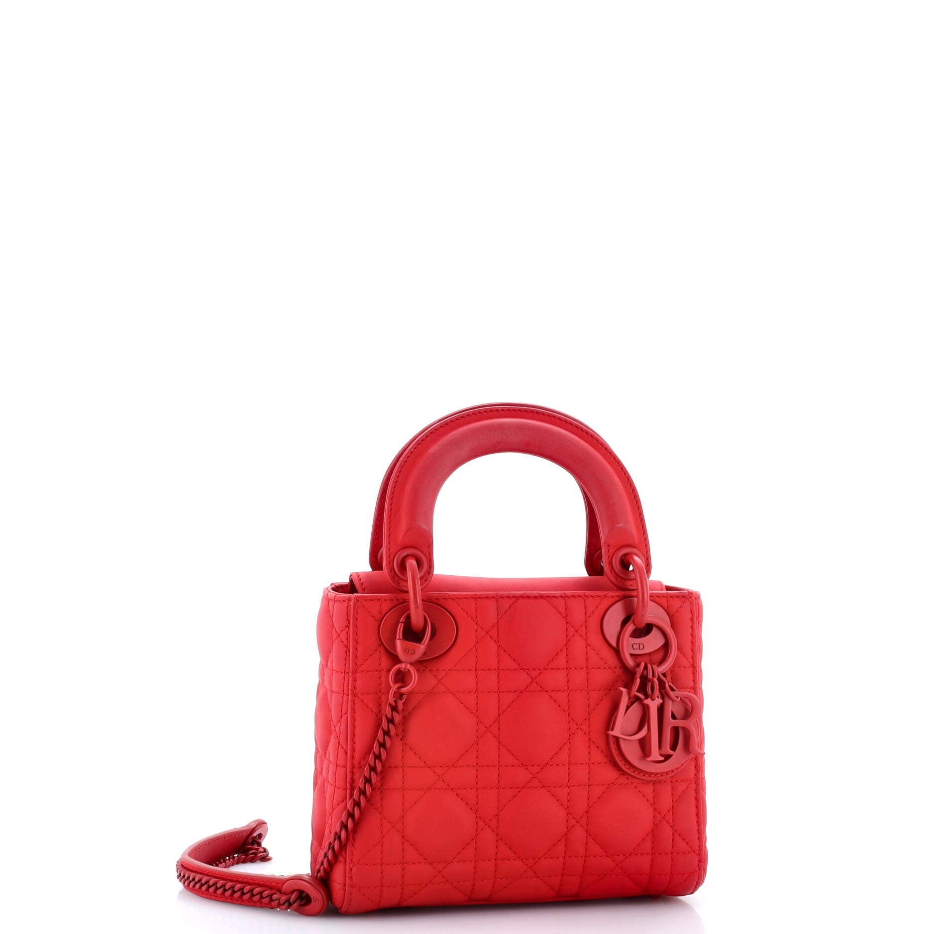 Ultra Matte Lady Dior Chain Bag Cannage Quilt Calfskin Mini