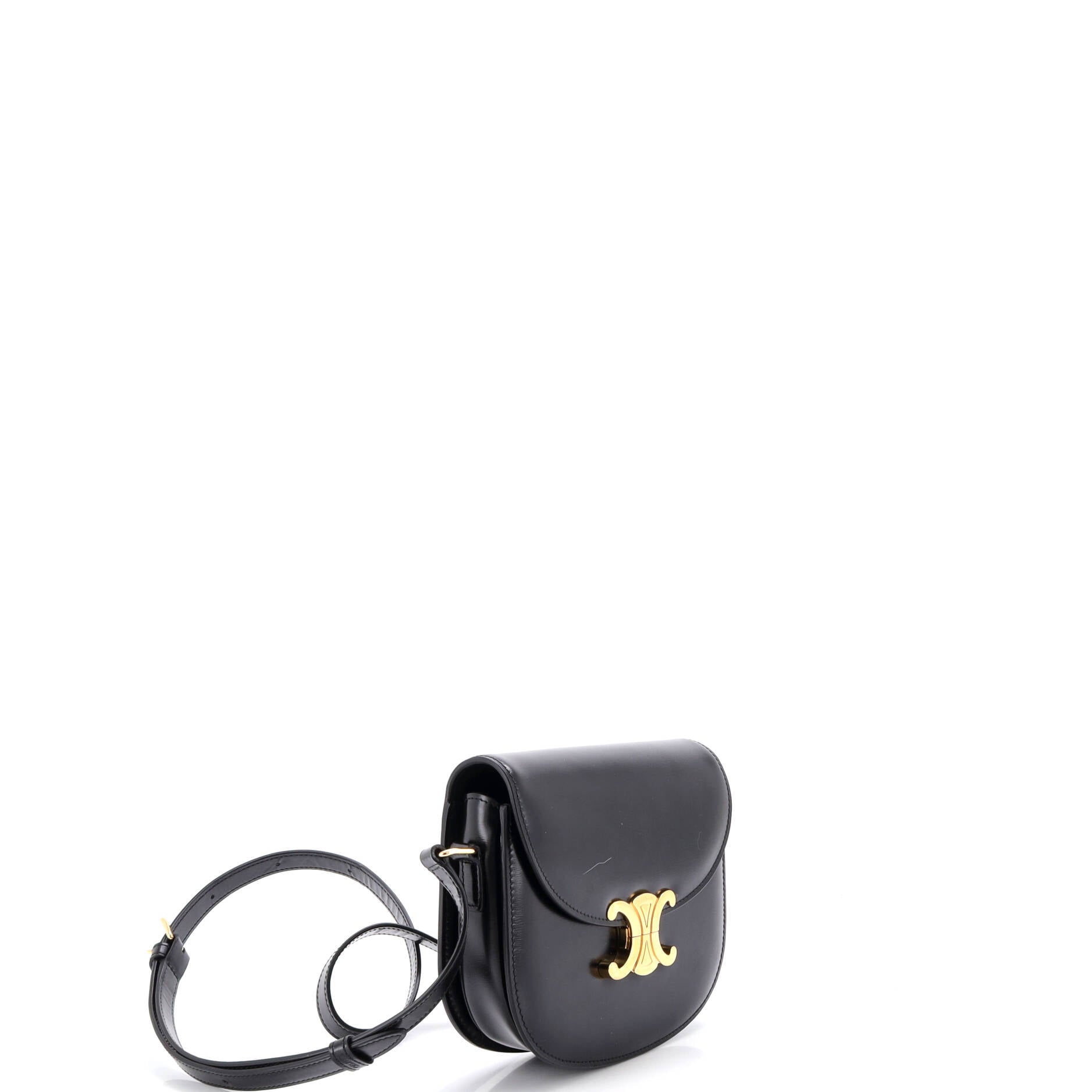 Triomphe Besace Clea Flap Bag Leather