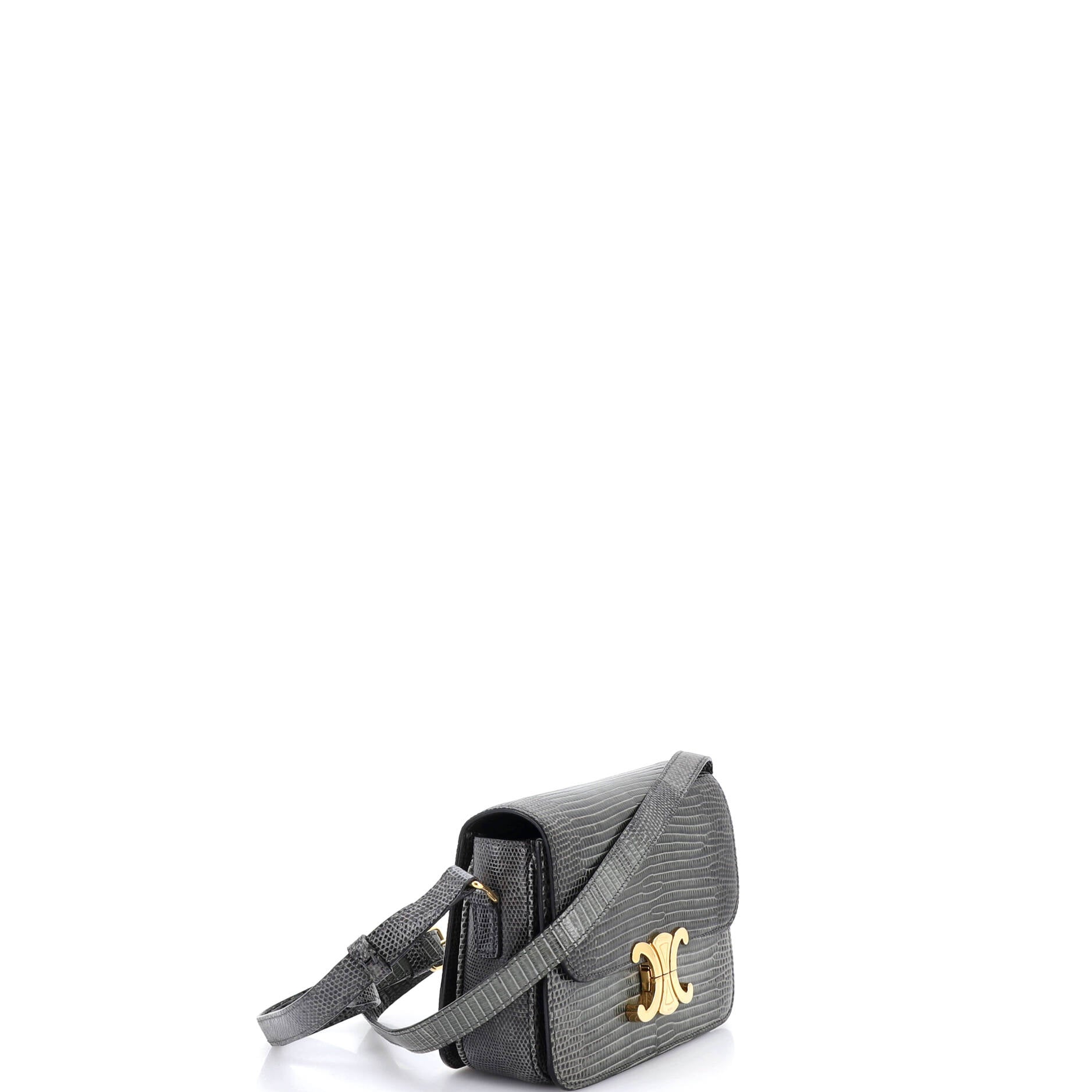 Triomphe Shoulder Bag Lizard Teen