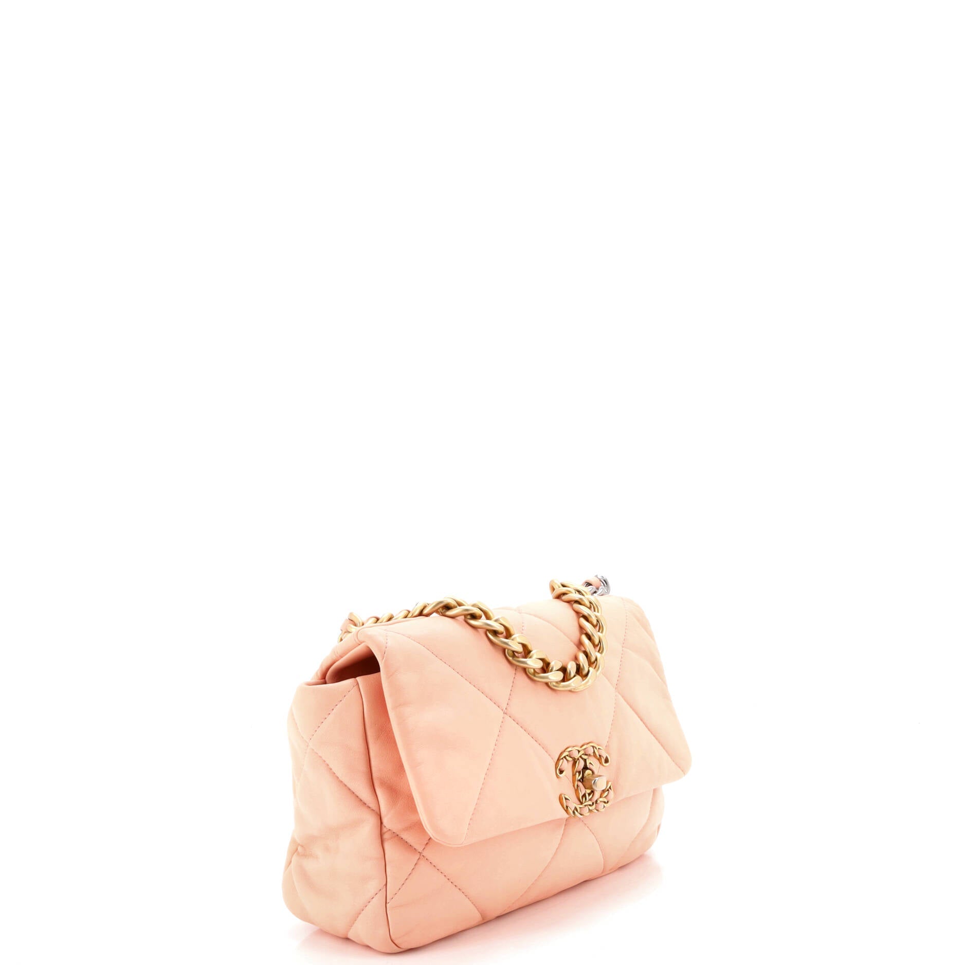 19 Flap Bag Quilted Leather Medium