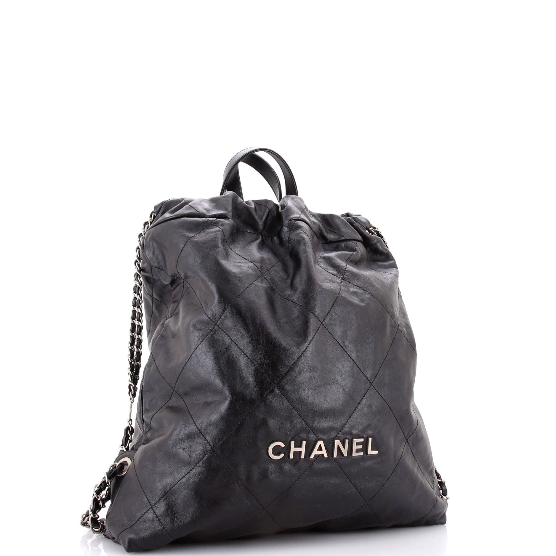 22 Chain Backpack Quilted Calfskin Large