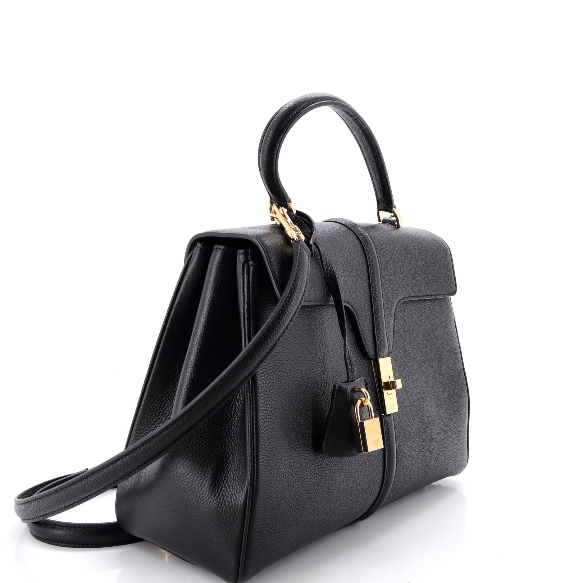 16 Top Handle Bag Grained Calfskin Medium