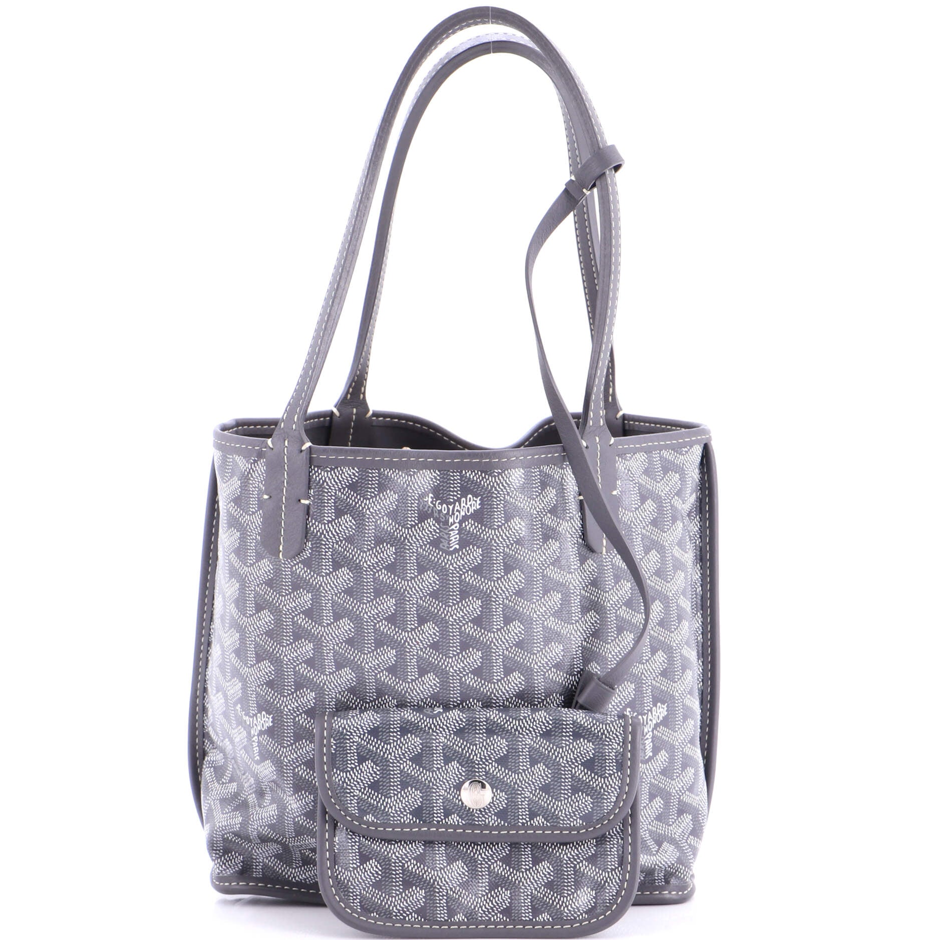 Anjou Reversible Tote Coated Canvas Mini