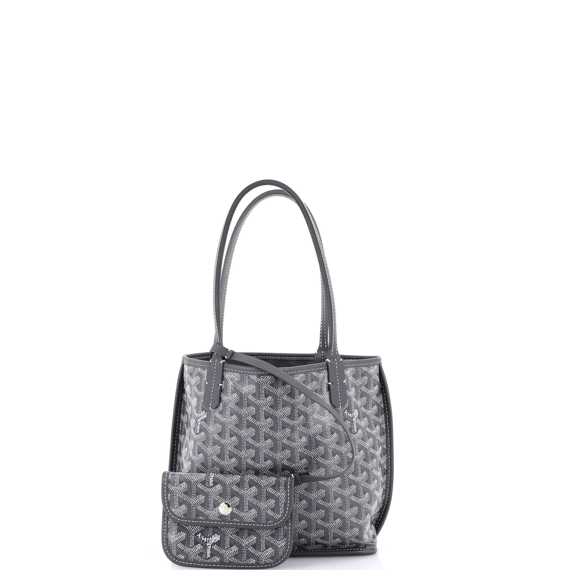 Anjou Reversible Tote Coated Canvas Mini