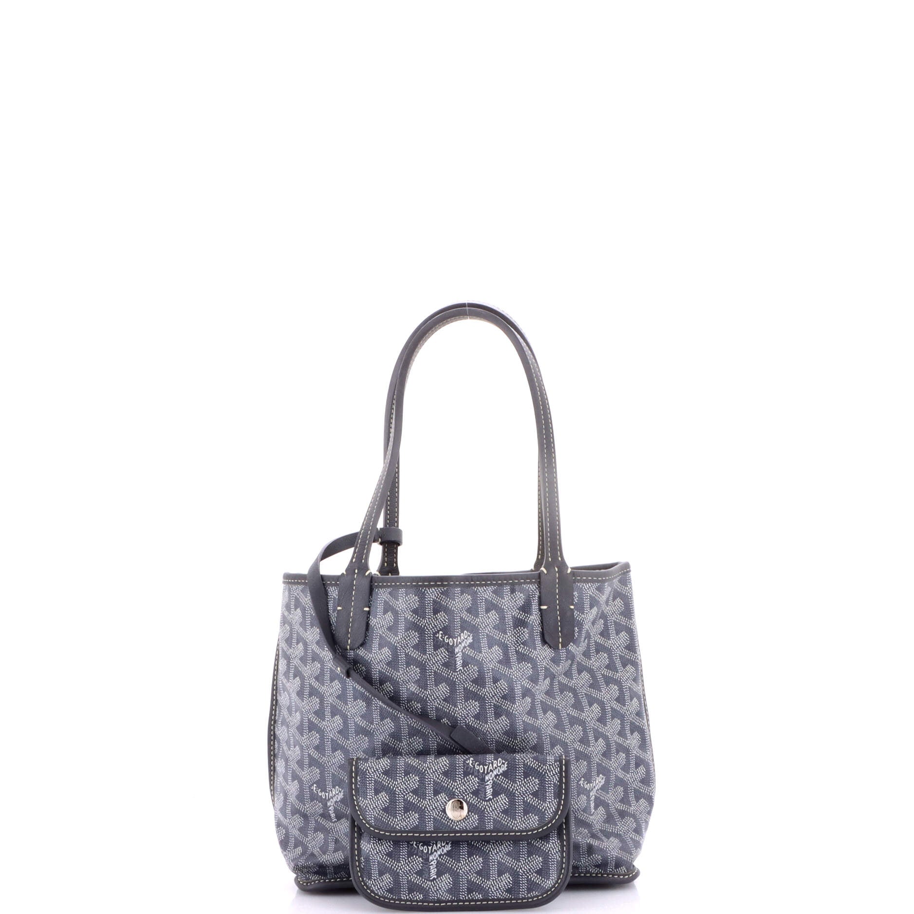 Anjou Reversible Tote Coated Canvas Mini