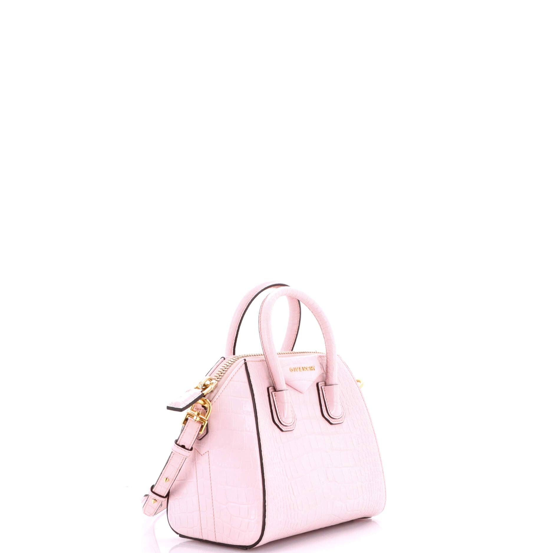 Antigona Bag Crocodile Embossed Leather Mini