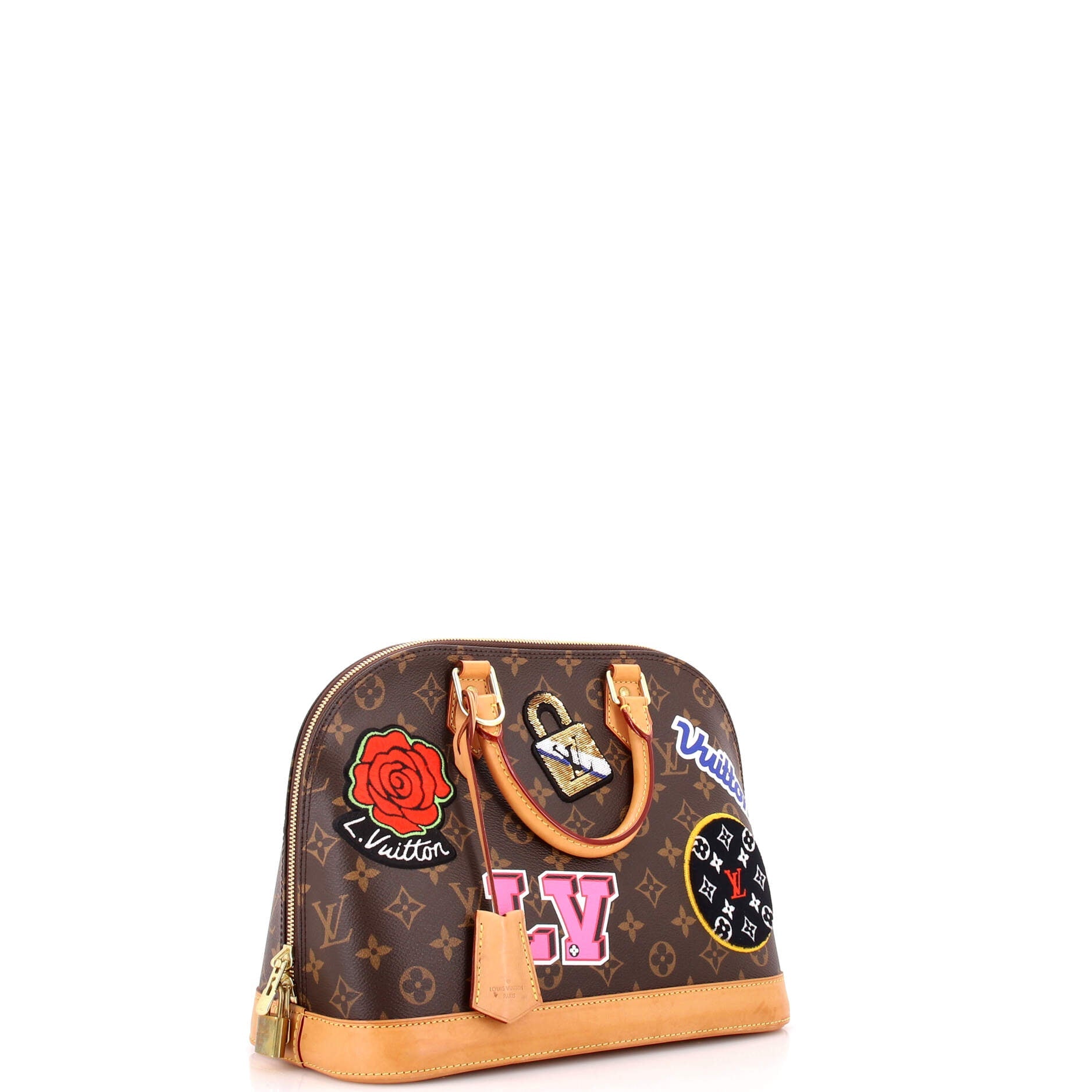 Alma Handbag Limited Edition Patches Monogram Canvas PM