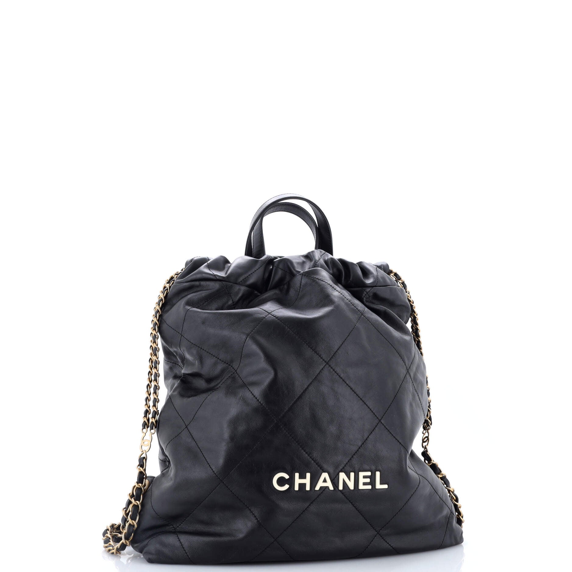 22 Chain Backpack Quilted Calfskin Large