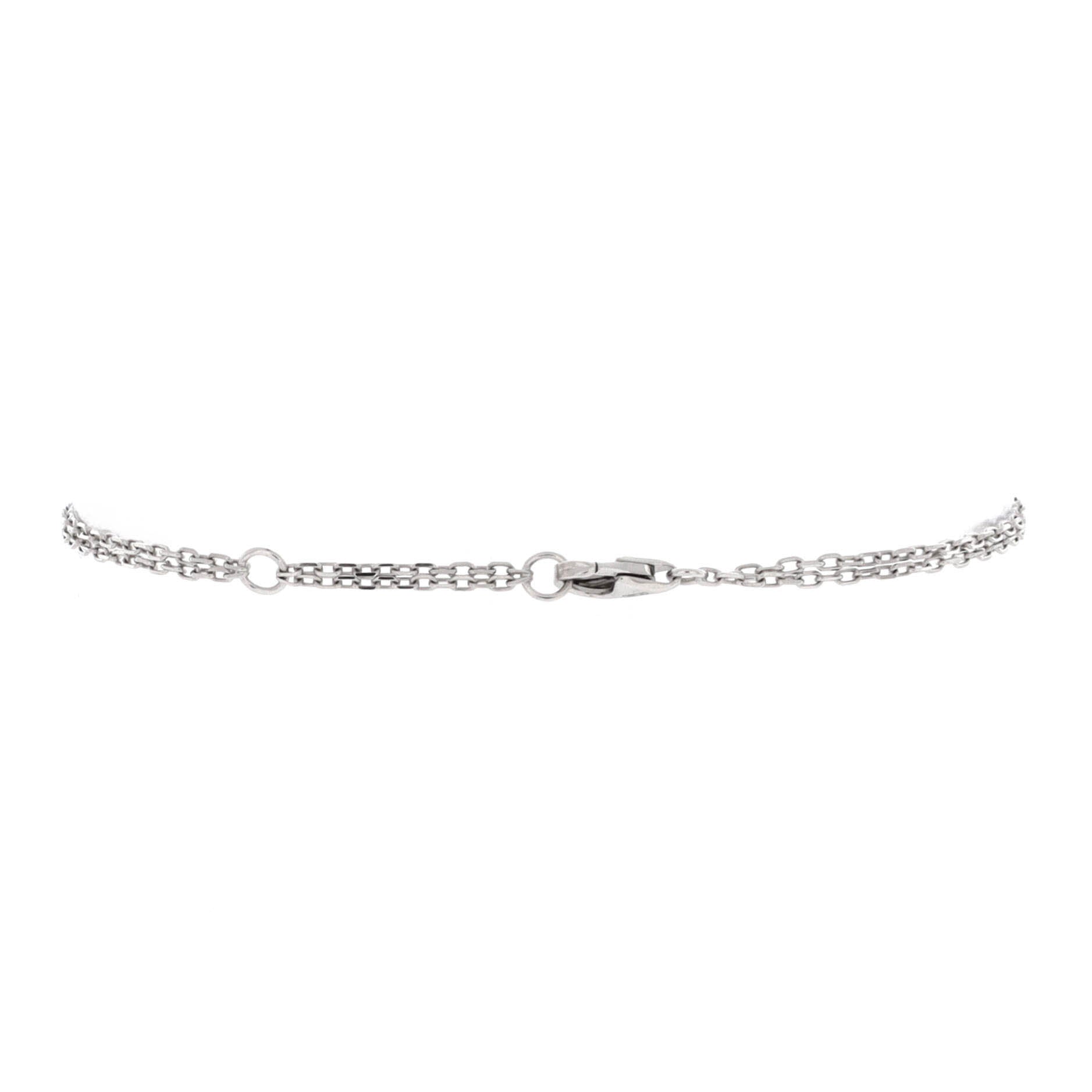 2 Diamonds Love Bracelet 18K White Gold with Diamonds