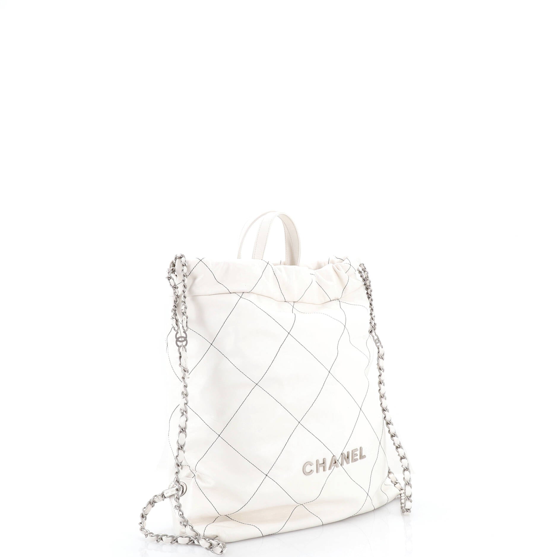 22 Chain Backpack Quilted Calfskin Large