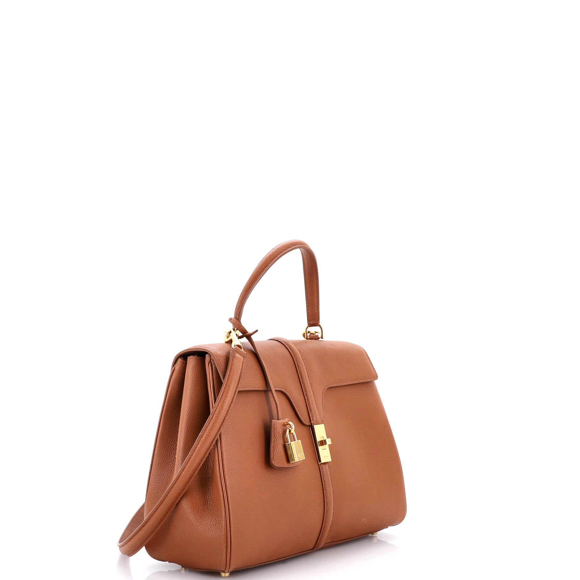 16 Top Handle Bag Grained Calfskin Medium